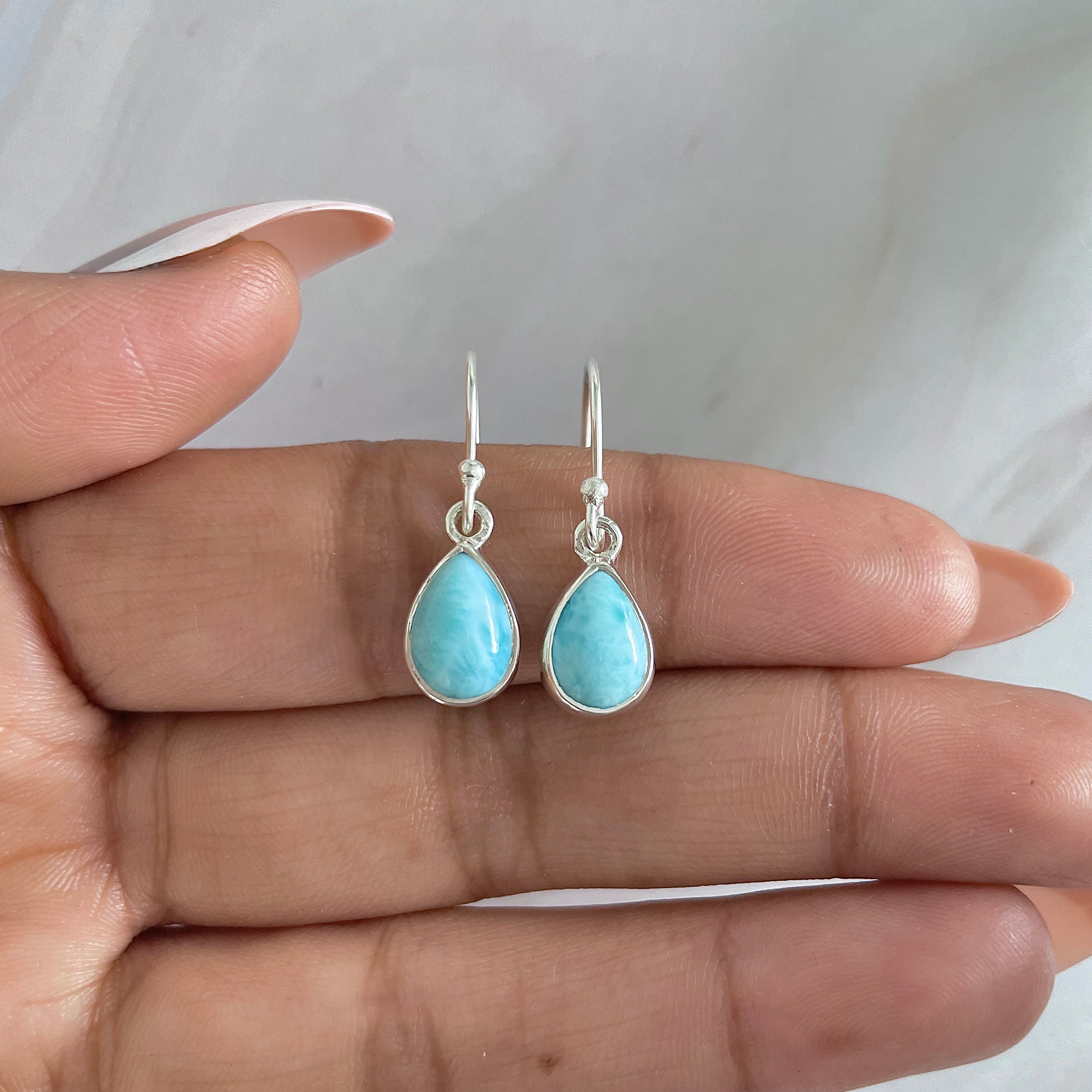 Larimar Earring-(LAR-E-582.)