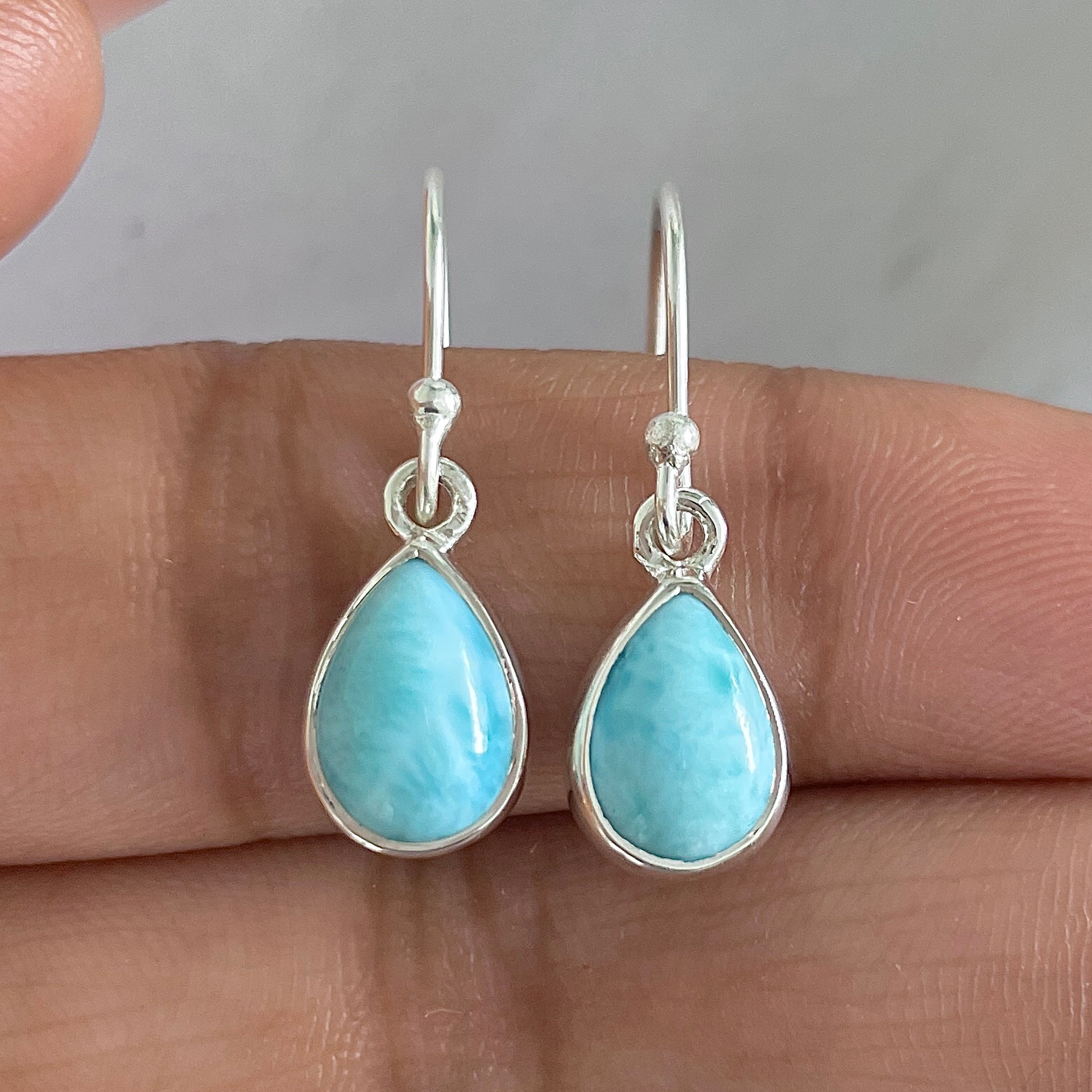 Larimar Earring-(LAR-E-582.)