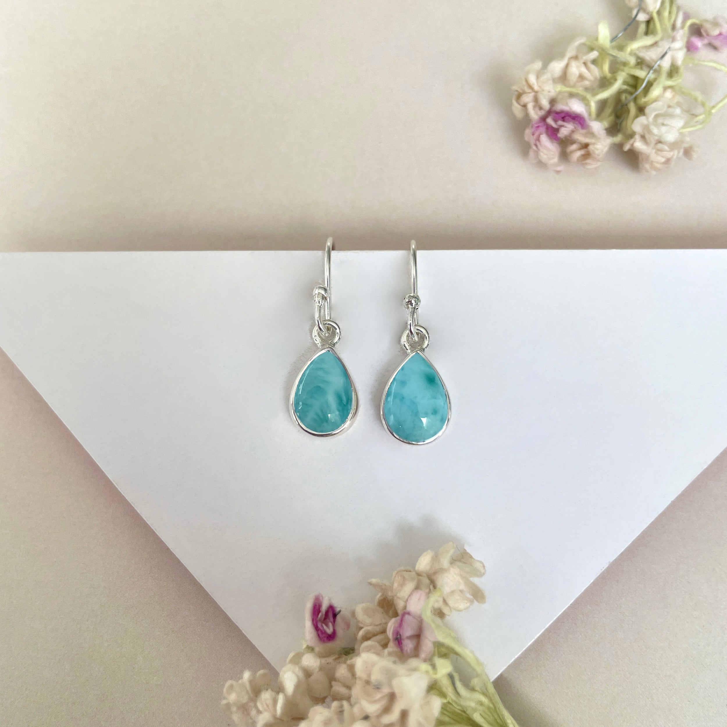 Larimar Earring-(LAR-E-582.)