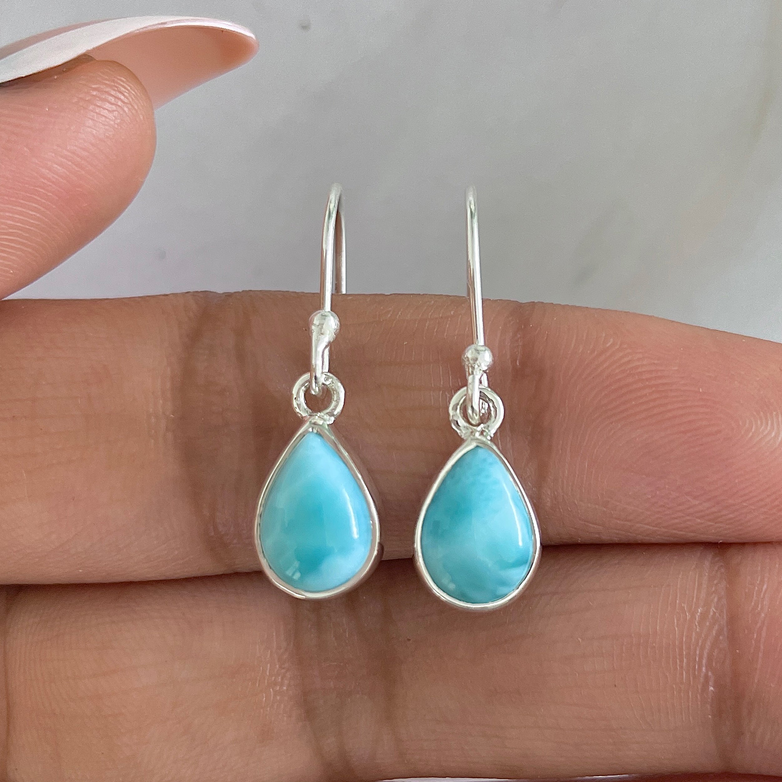 Larimar Earring-(LAR-E-583.)