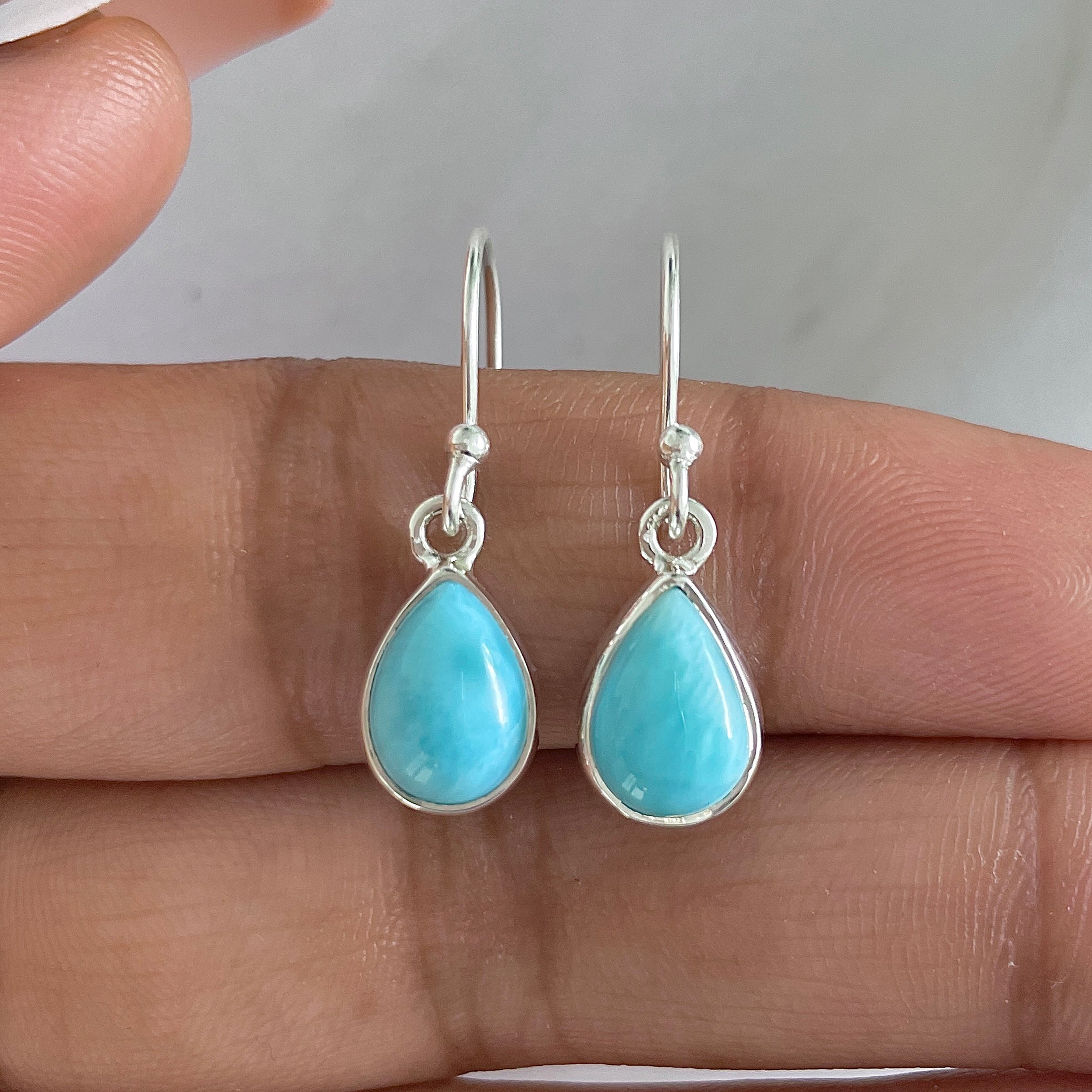 Larimar Earring-(LAR-E-584.)