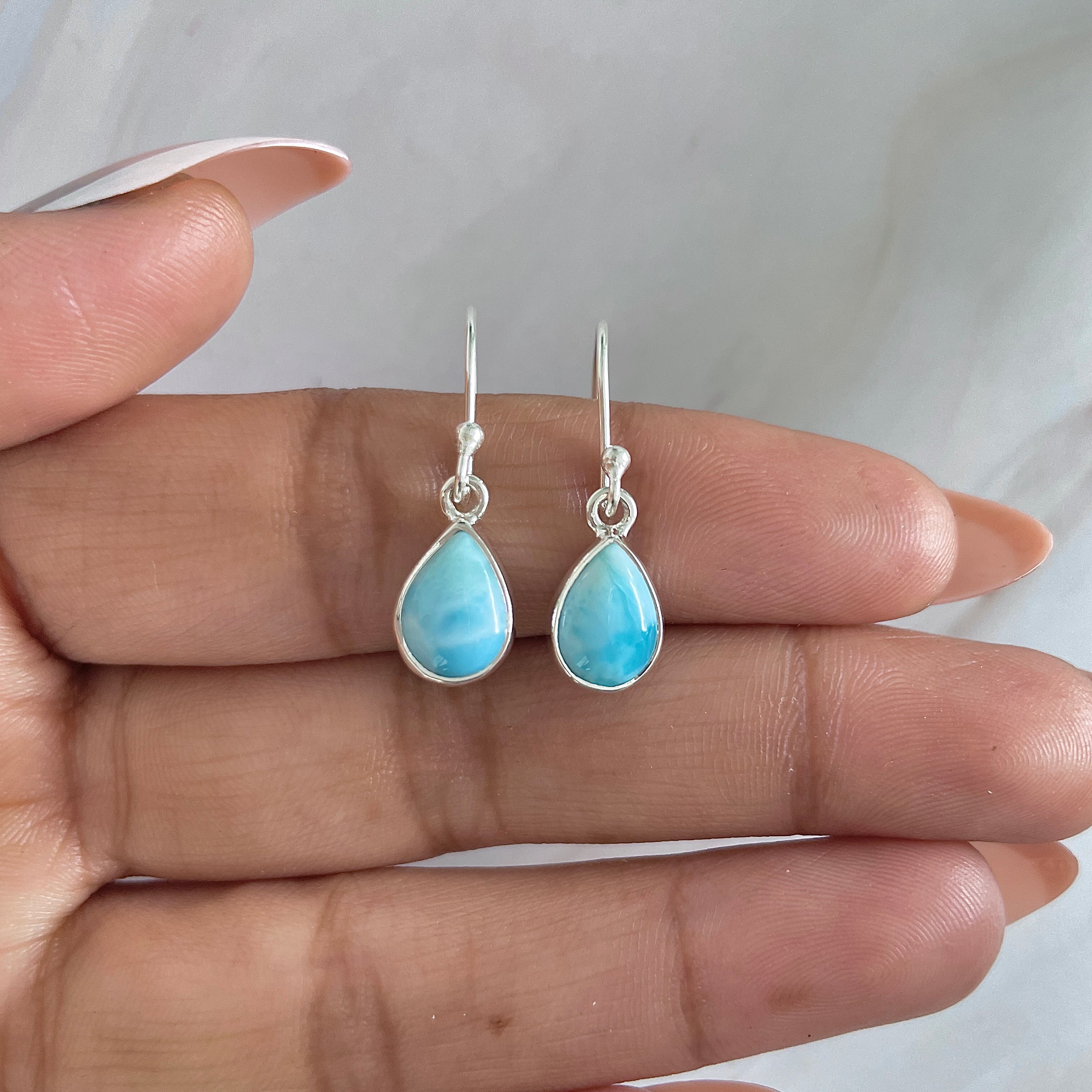 Larimar Earring-(LAR-E-585.)