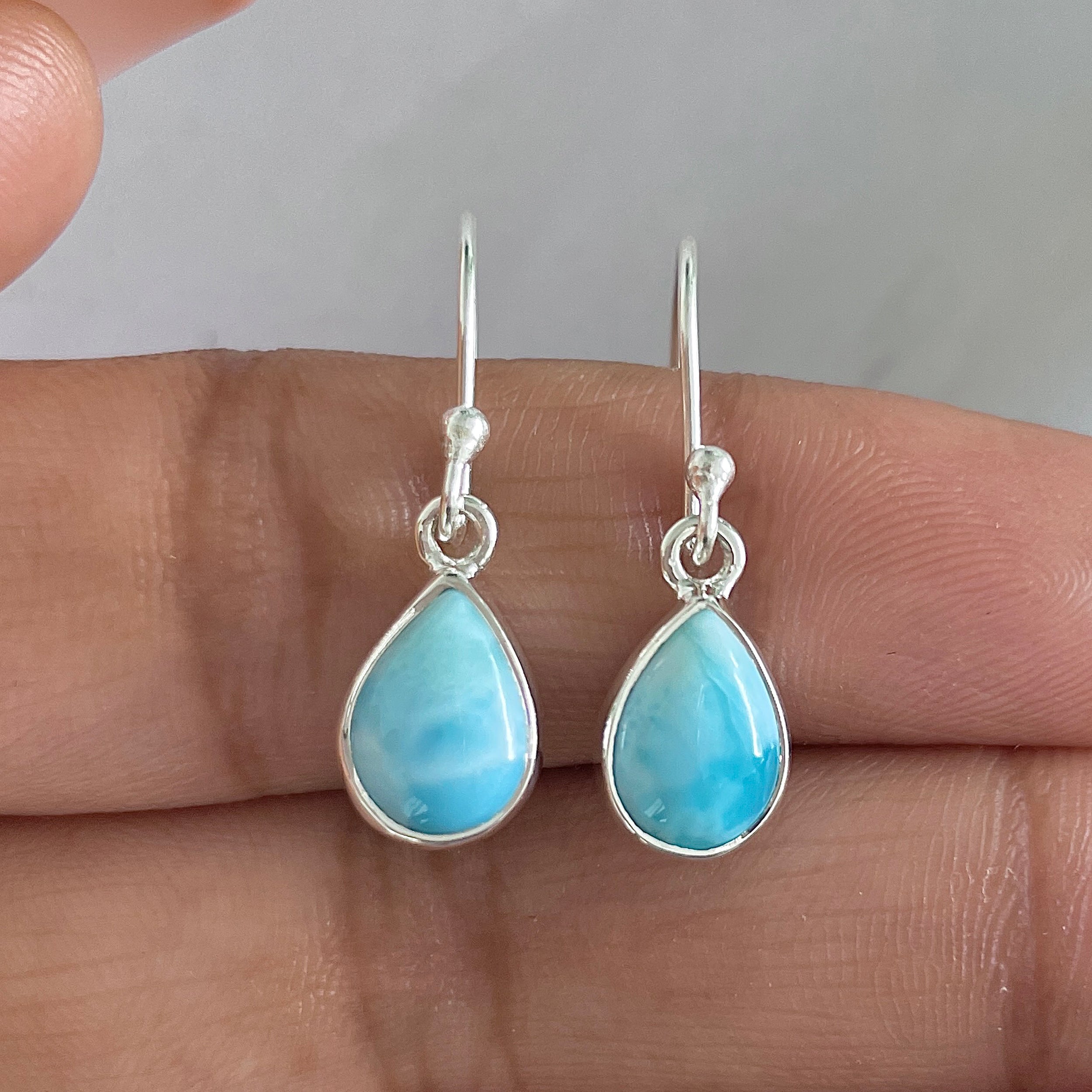 Larimar Earring-(LAR-E-585.)