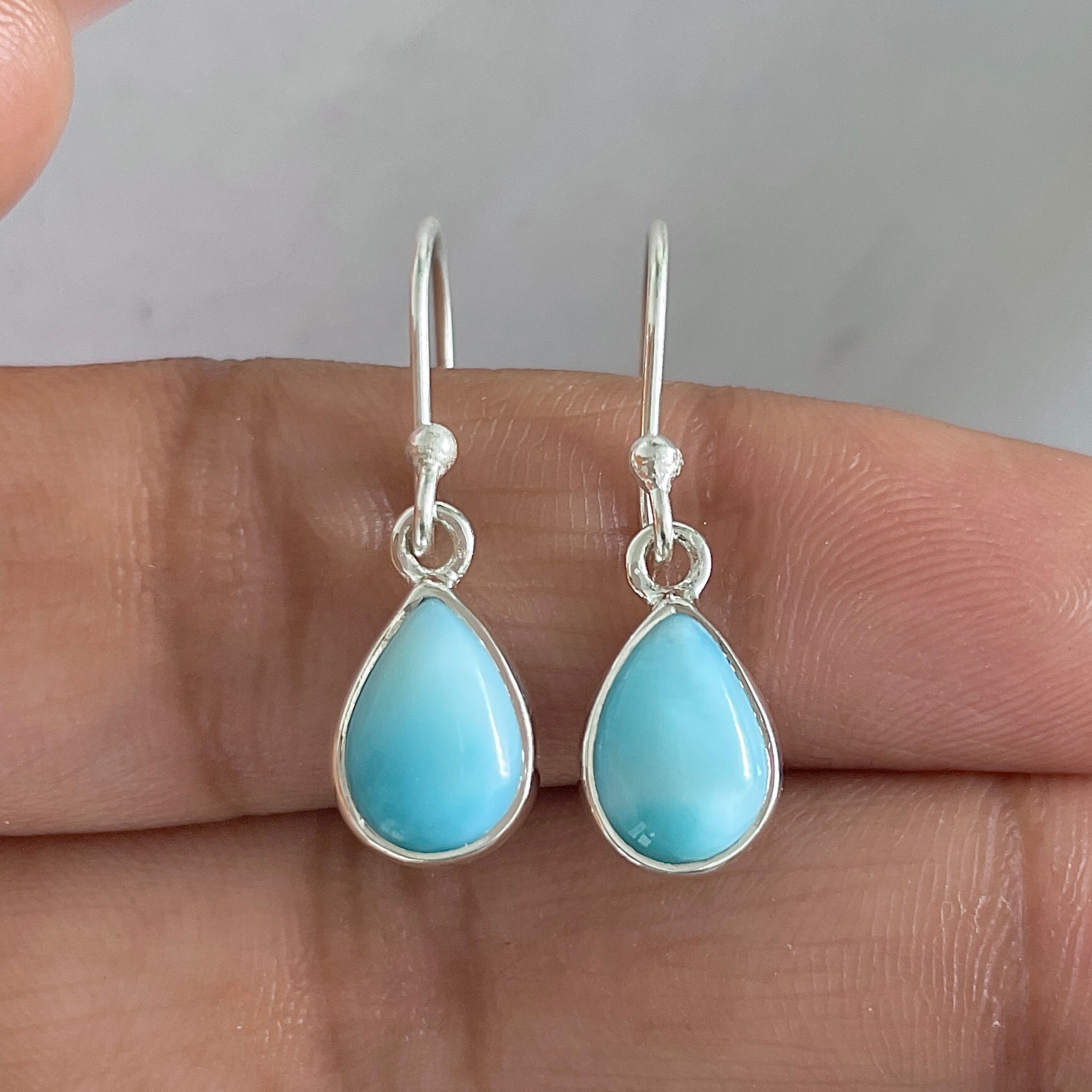 Larimar Earring-(LAR-E-586.)