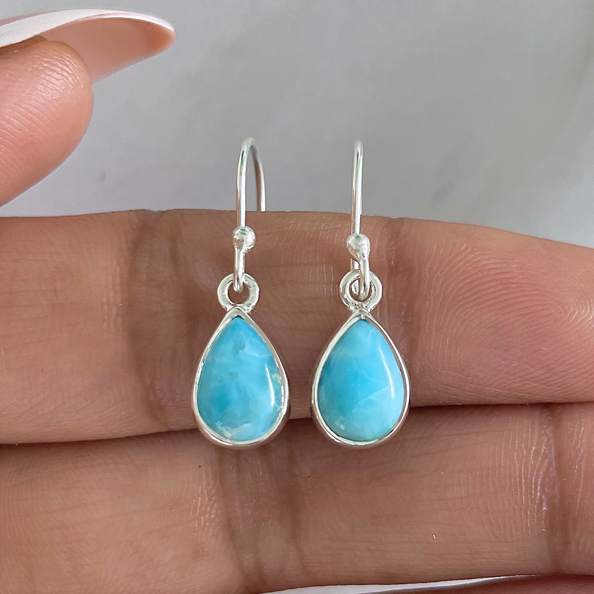 Larimar Earring-(LAR-E-587.)