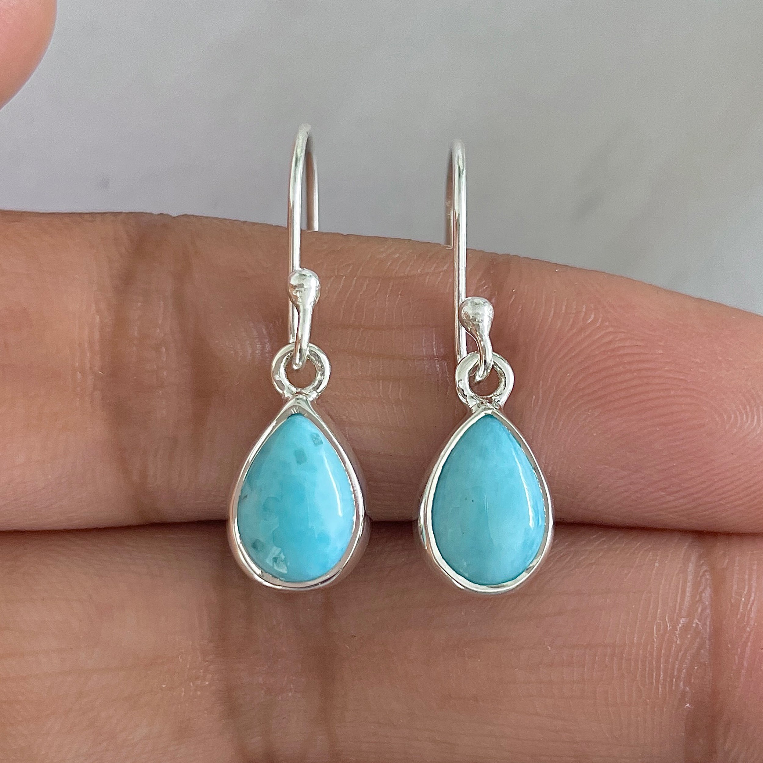 Larimar Earring-(LAR-E-588.)