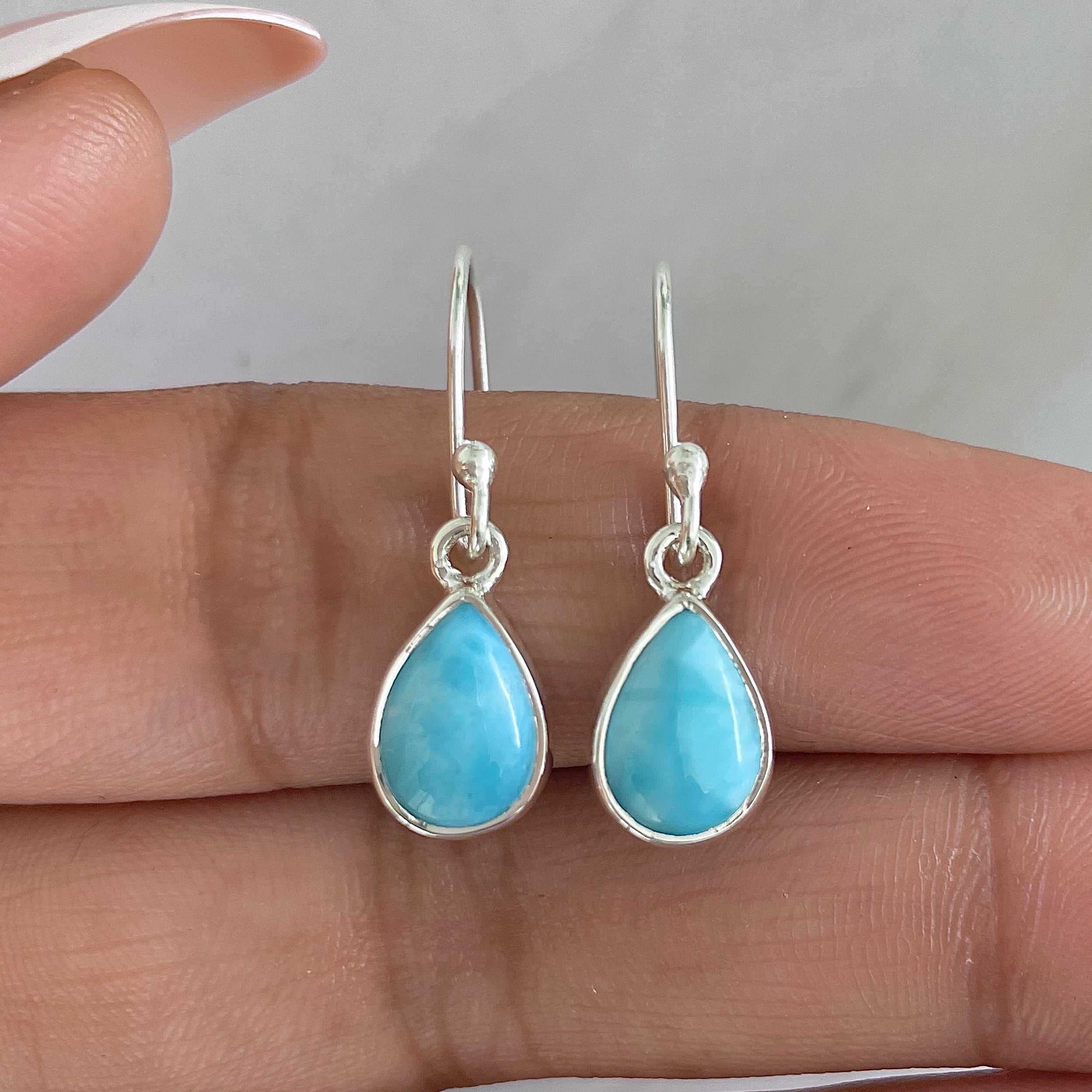 Larimar Earring-(LAR-E-589.)