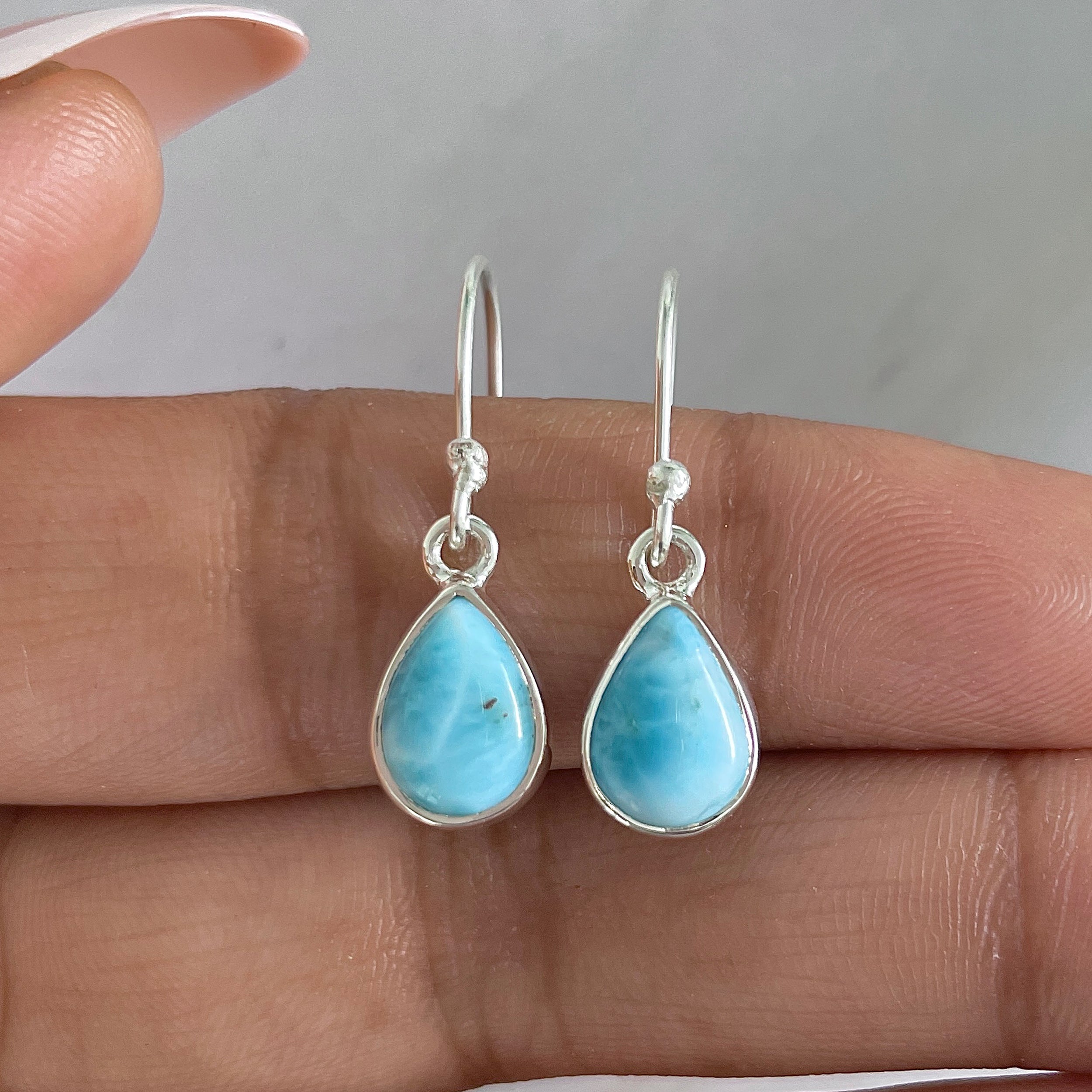 Larimar Earring-(LAR-E-591.)