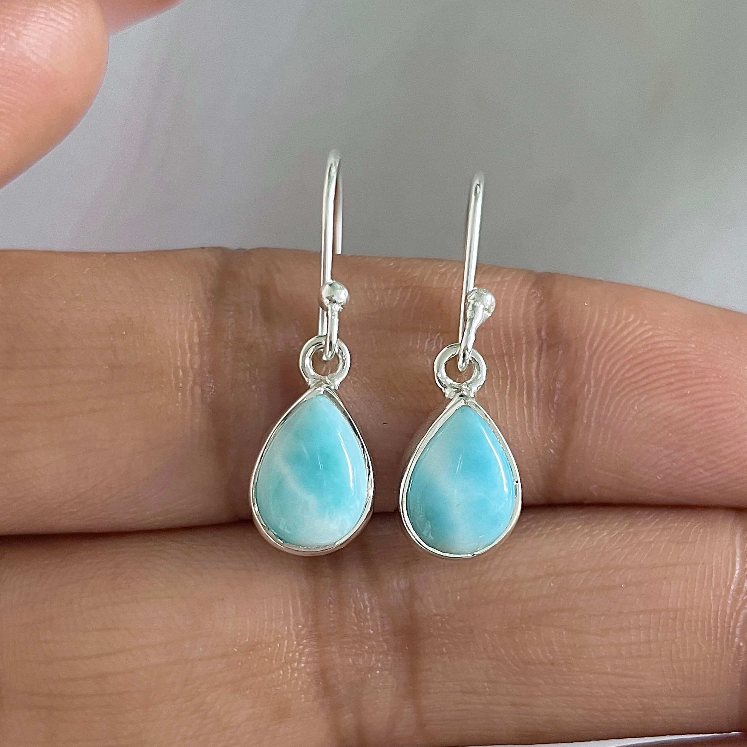 Larimar Earring-(LAR-E-592.)