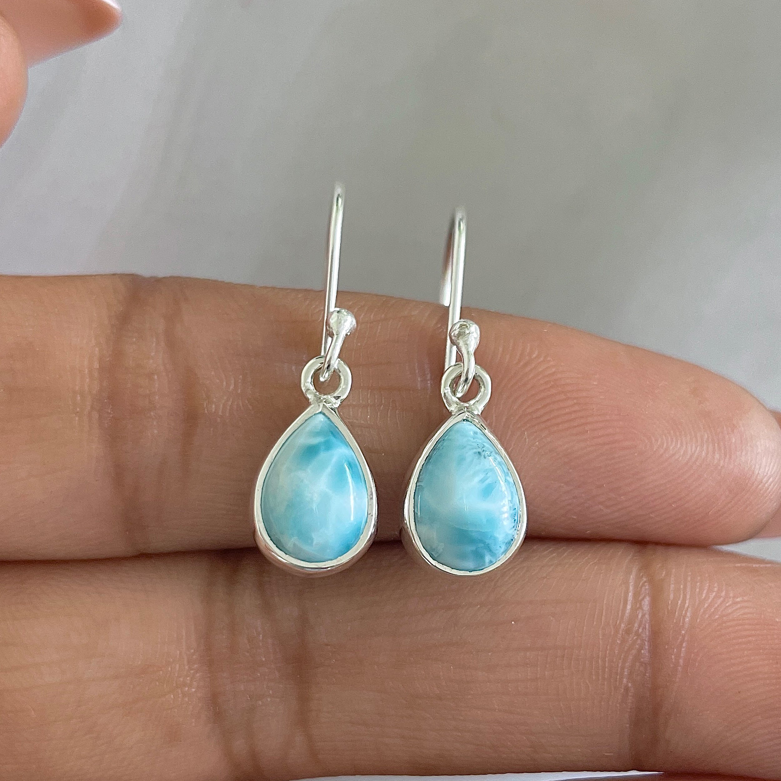 Larimar Earring-(LAR-E-593.)