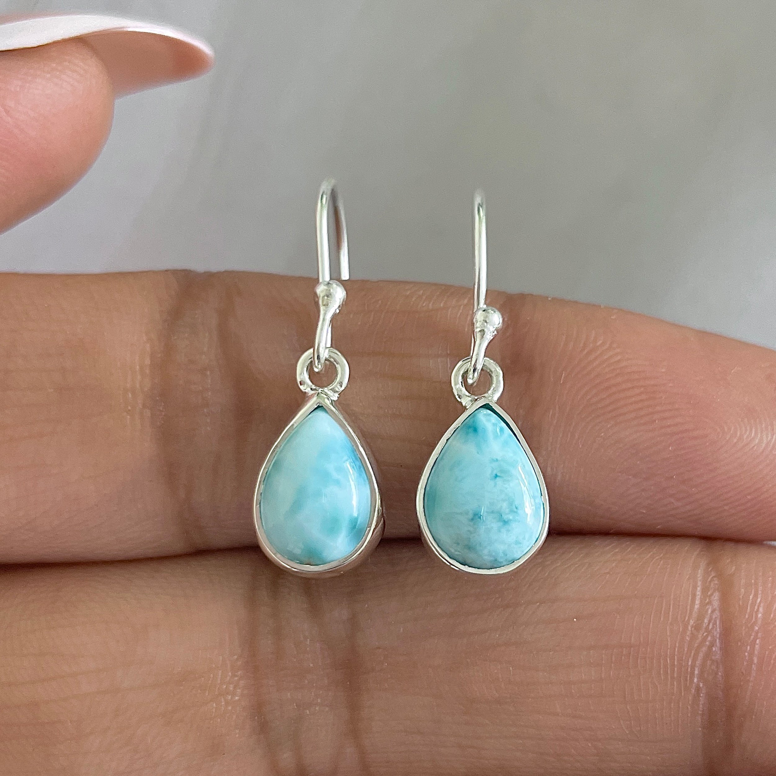 Larimar Earring-(LAR-E-594.)