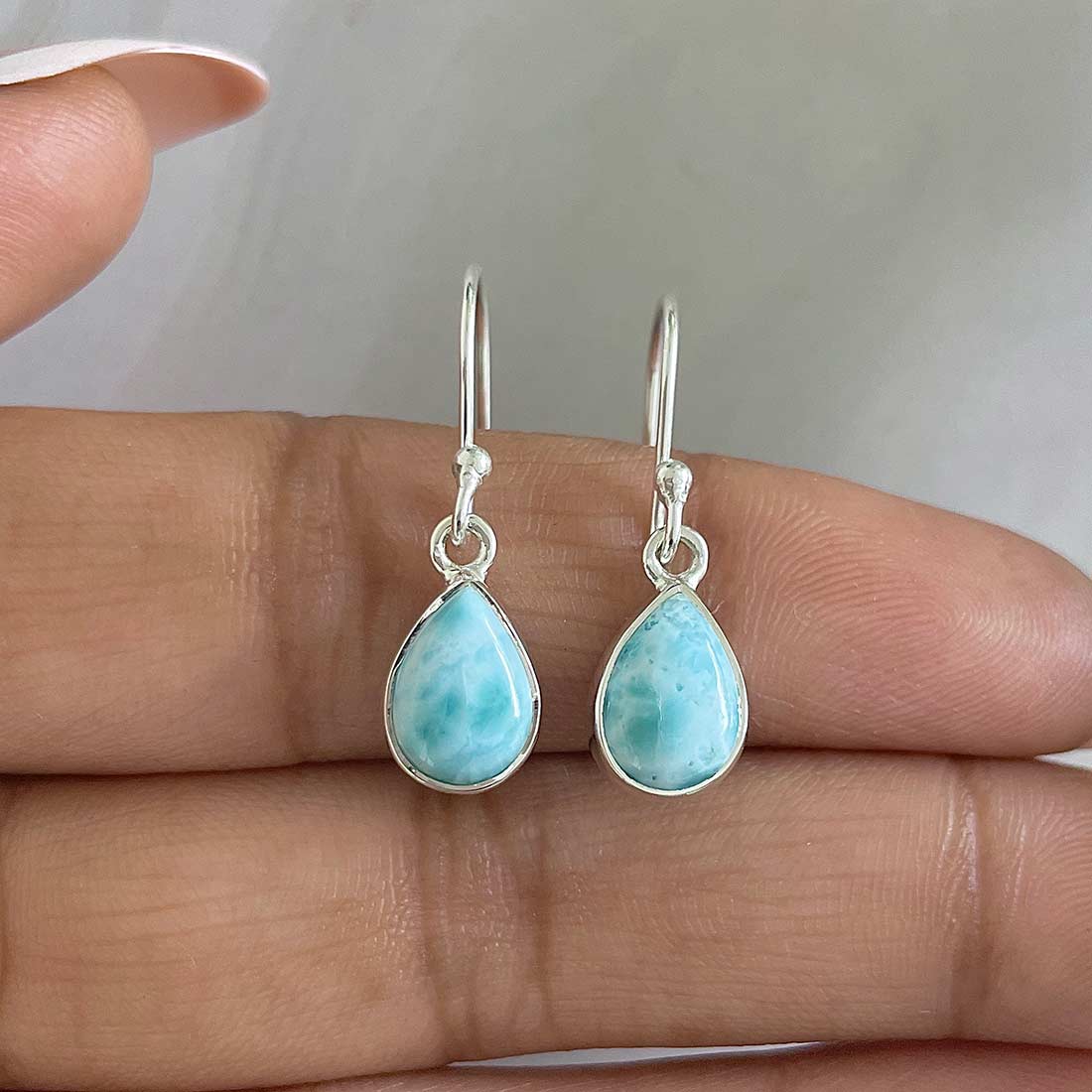 Larimar Earring-(LAR-E-595.)