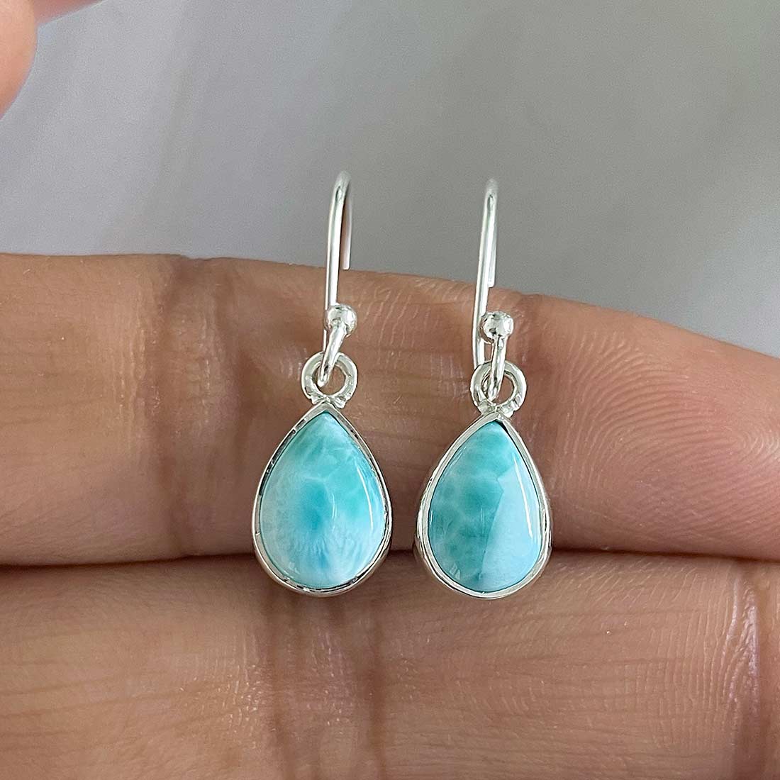 Larimar Earring-(LAR-E-597.)