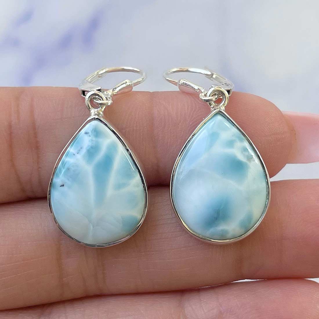 Larimar Earring-(LAR-E-6.)