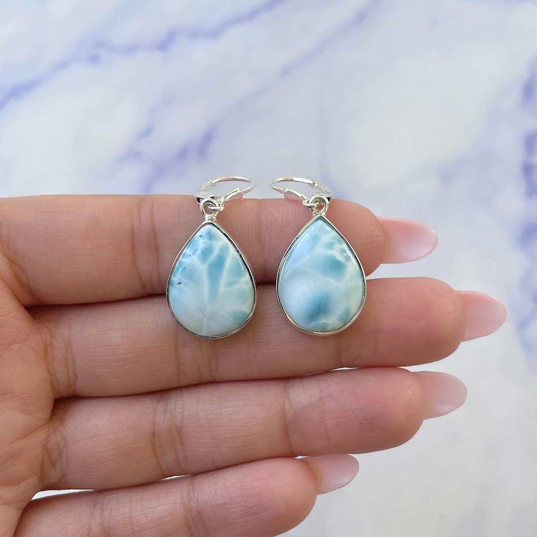 Larimar Earring-(LAR-E-6.)
