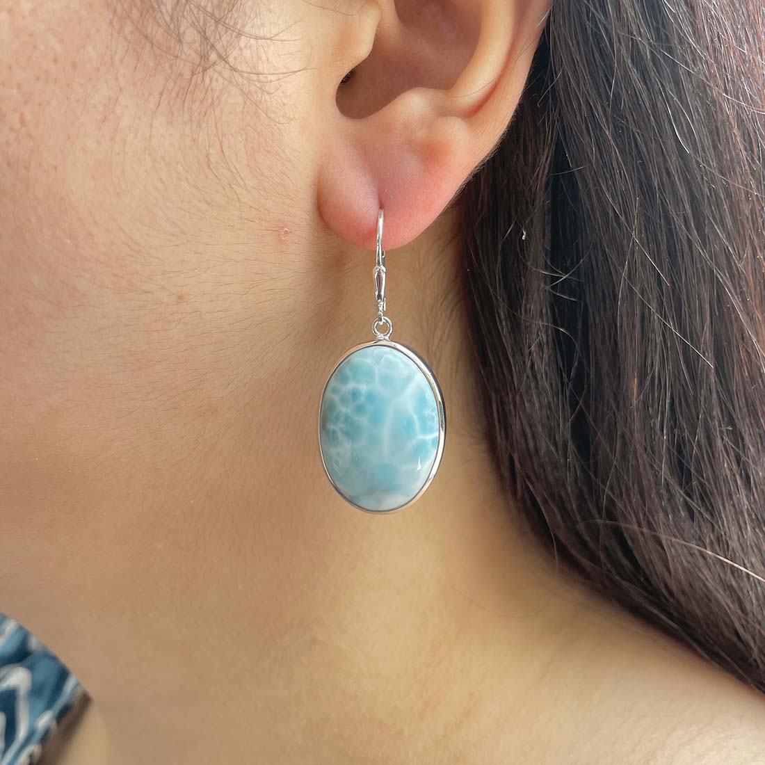 Larimar Earring-(LAR-E-60.)