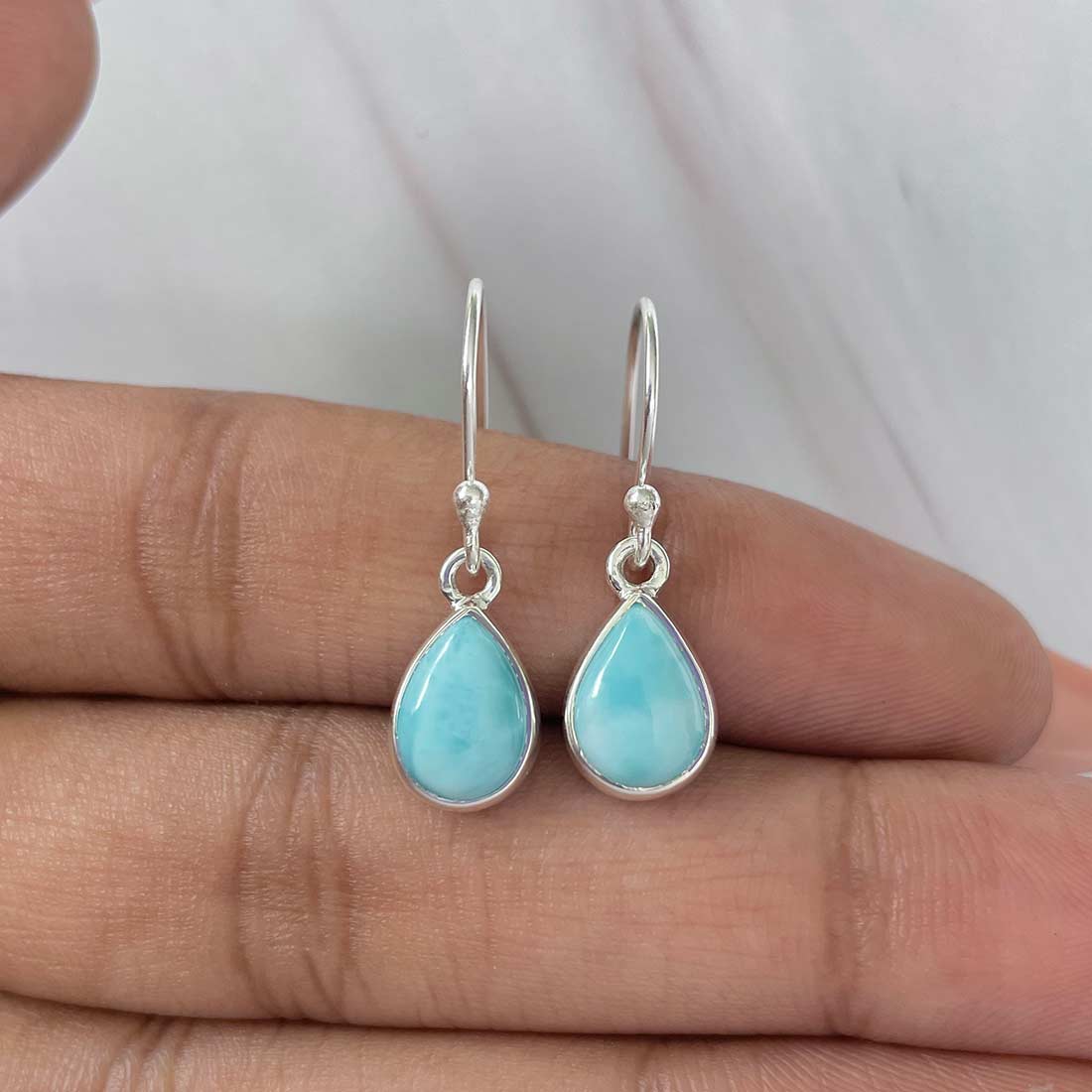 Larimar Earring-(LAR-E-613.)