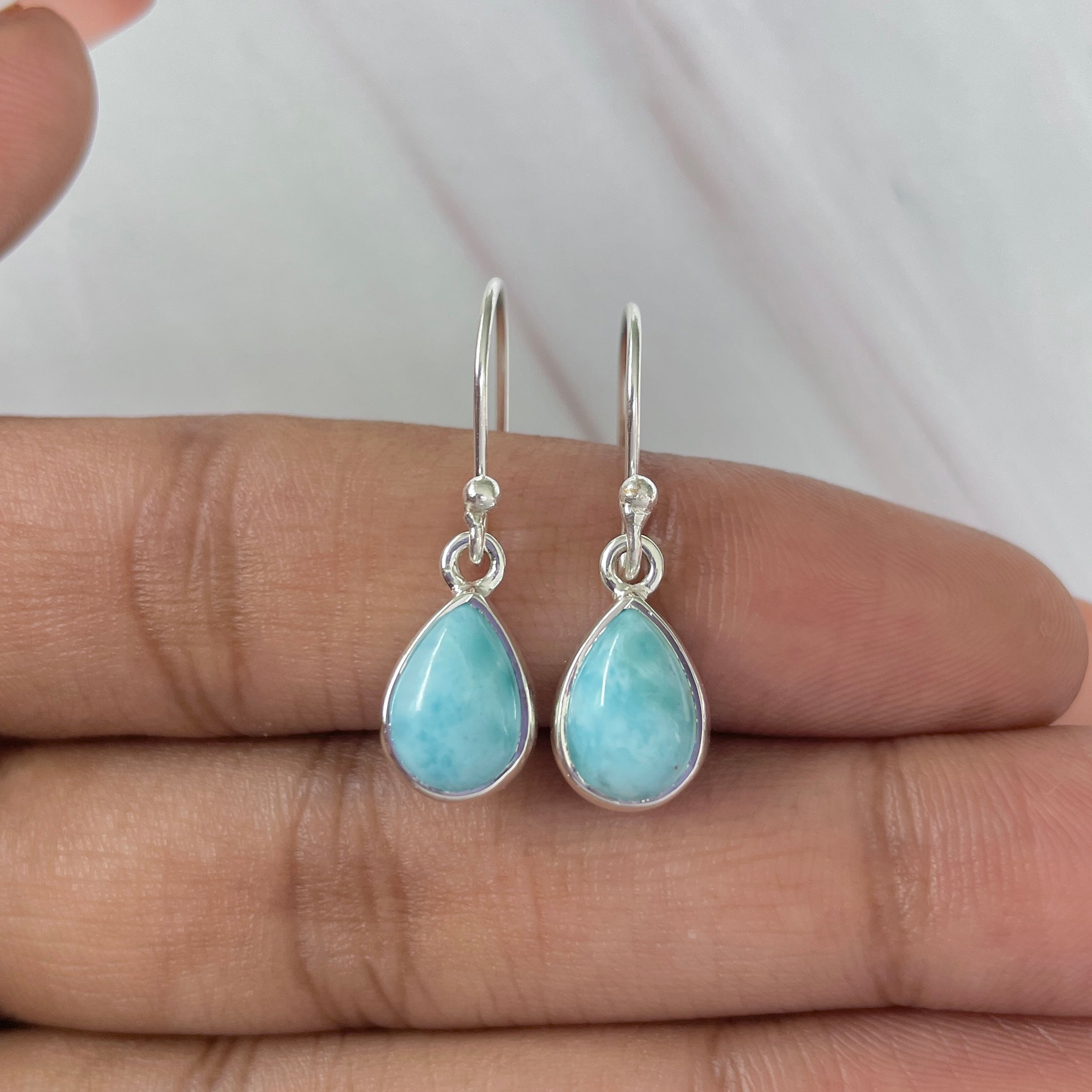 Larimar Earring-(LAR-E-615.)