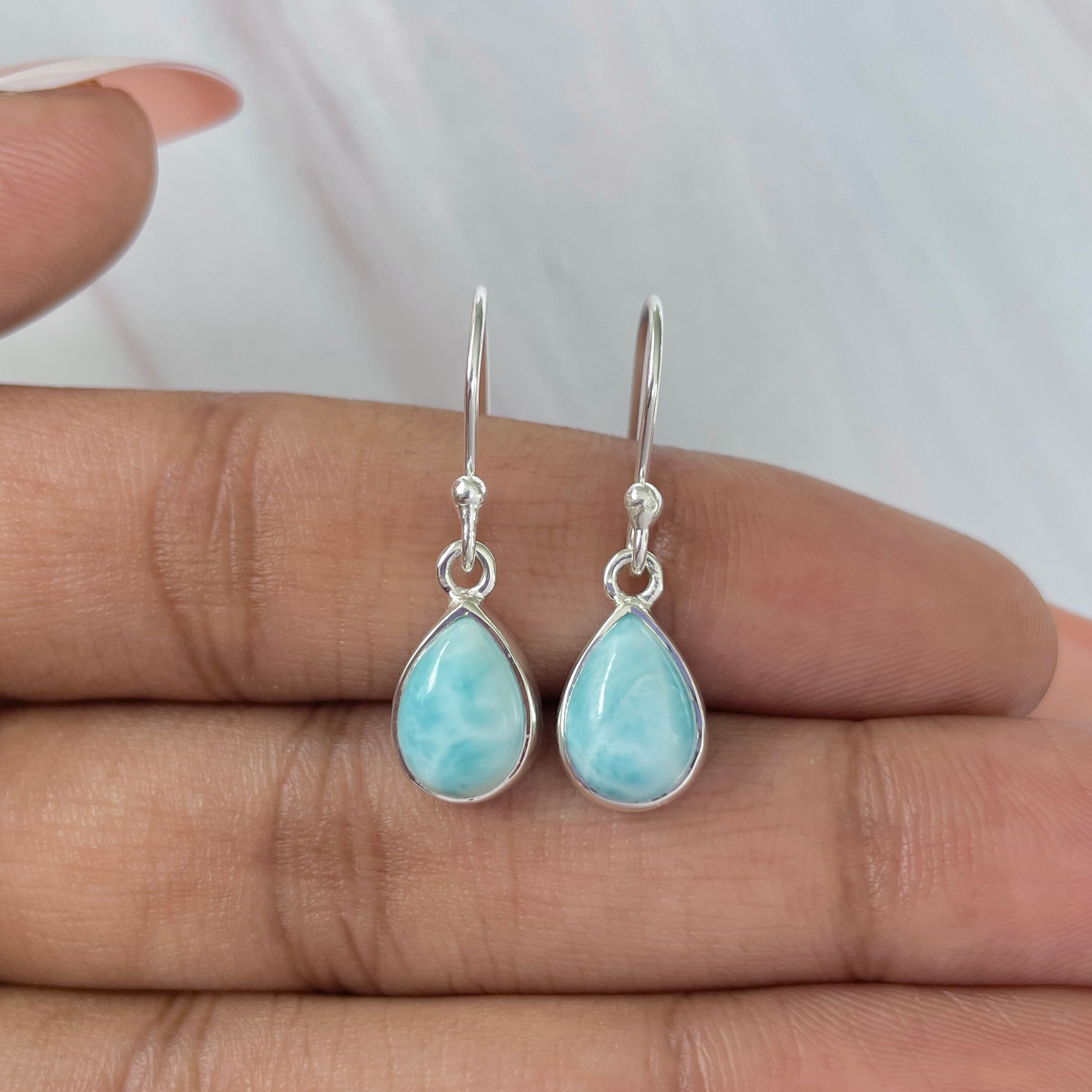 Larimar Earring-(LAR-E-624.)