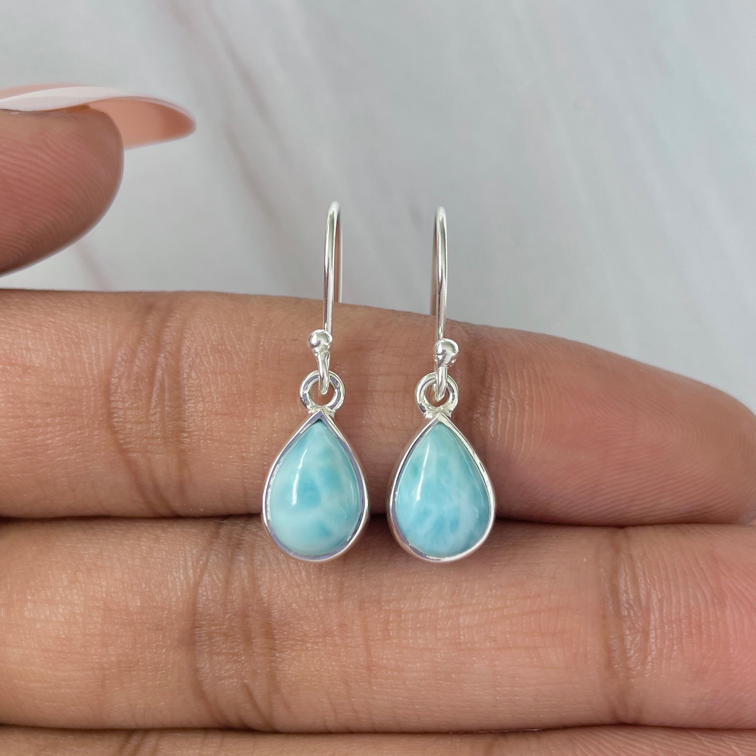 Larimar Earring-(LAR-E-625.)