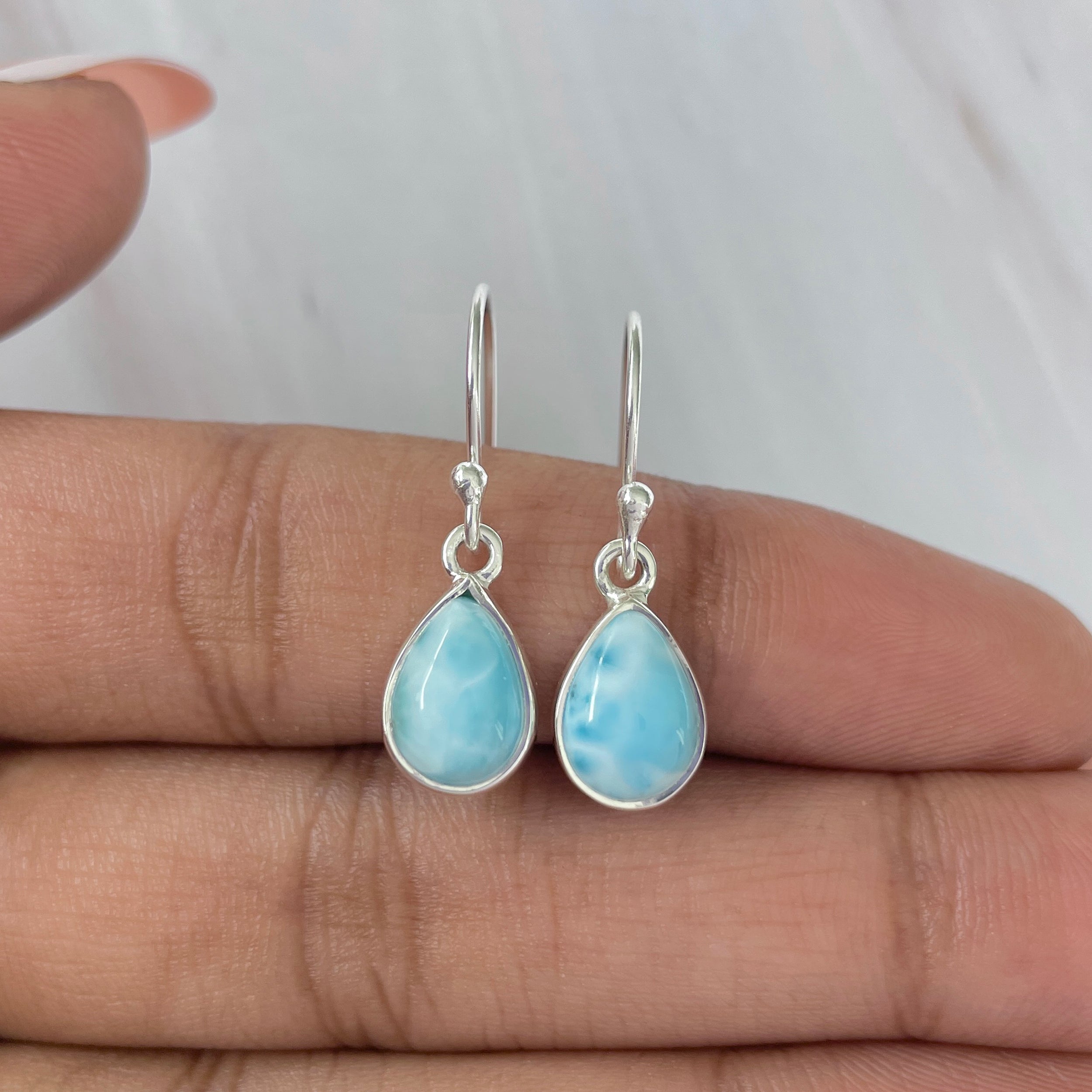 Larimar Earring-(LAR-E-627.)