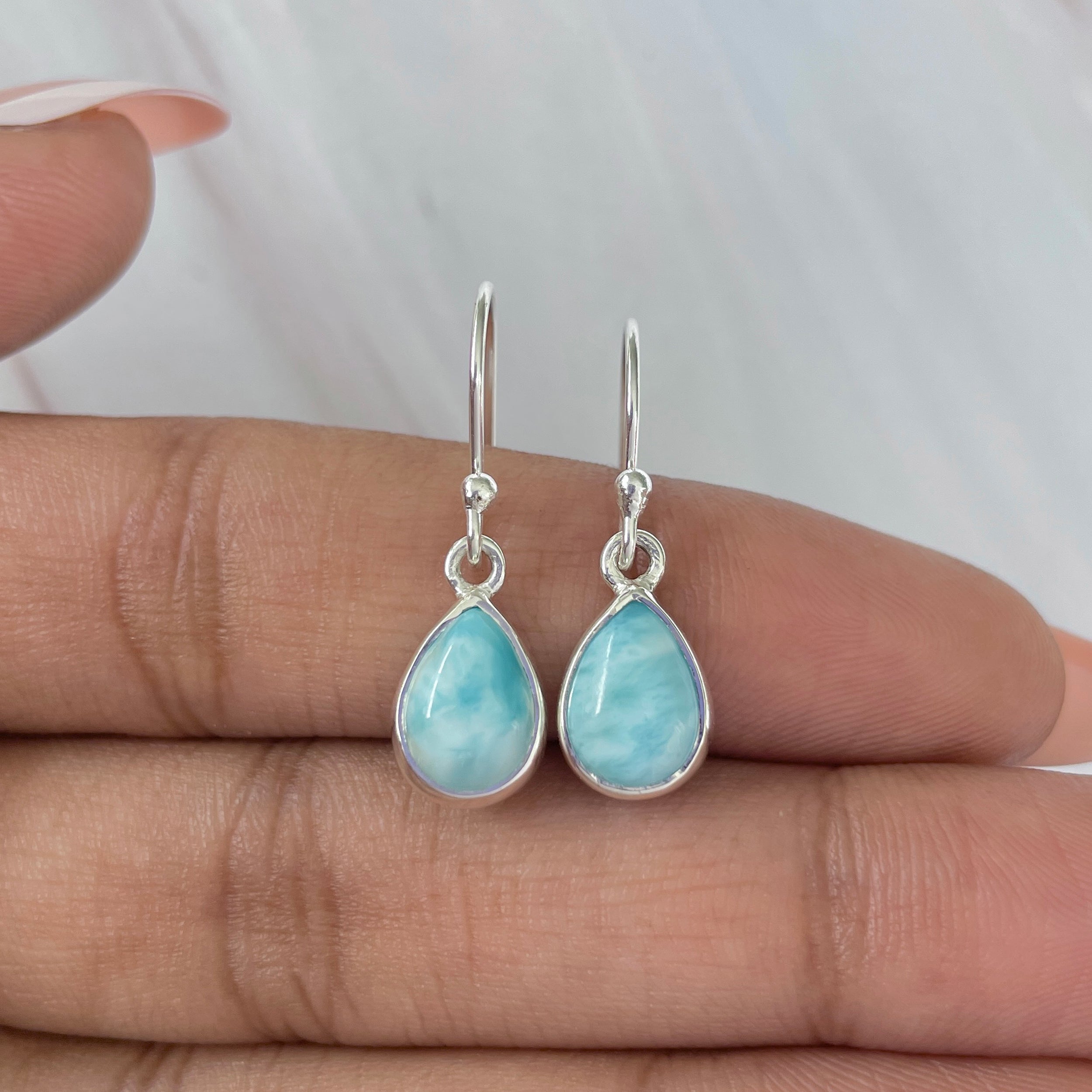 Larimar Earring-(LAR-E-628.)