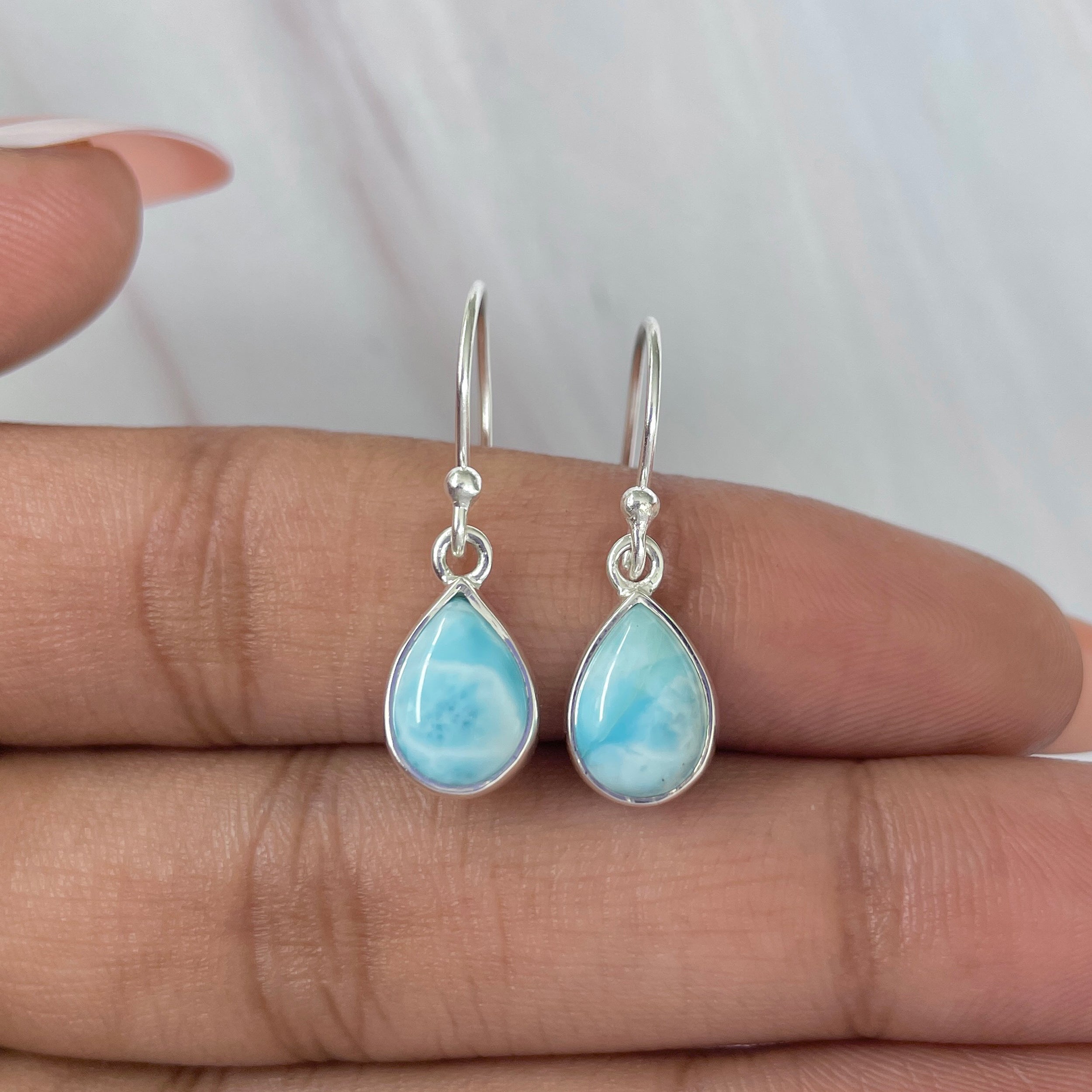 Larimar Earring-(LAR-E-629.)