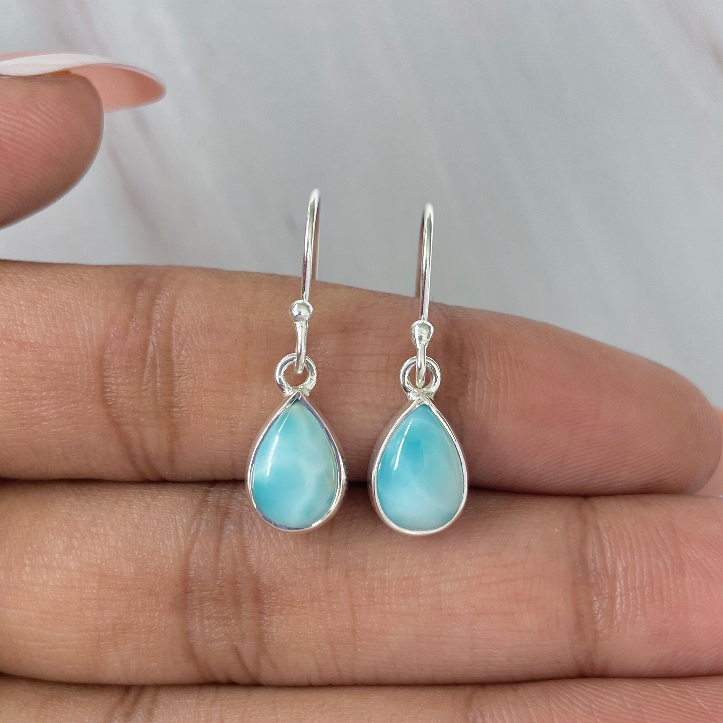 Larimar Earring-(LAR-E-630.)