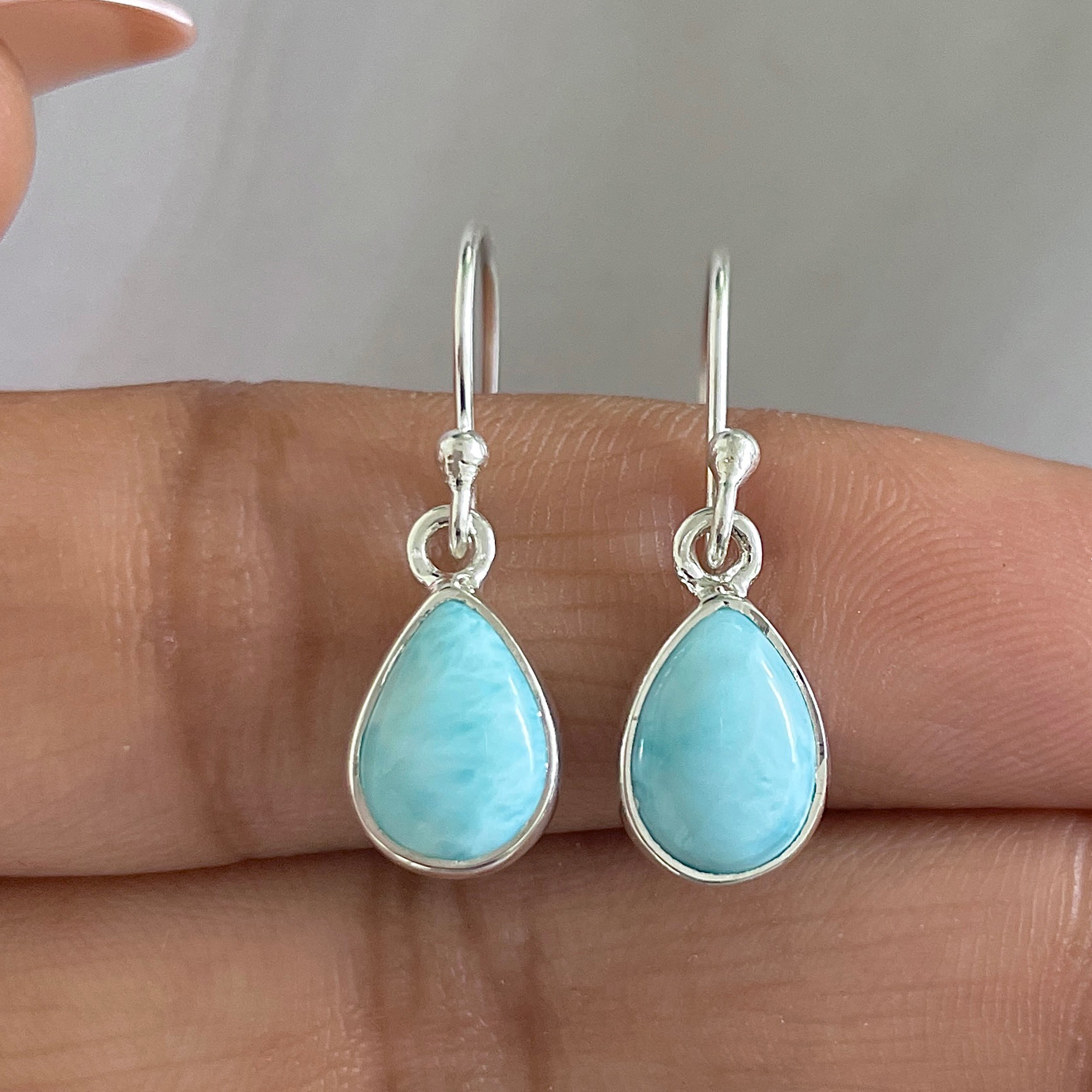 Larimar Earring-(LAR-E-634.)