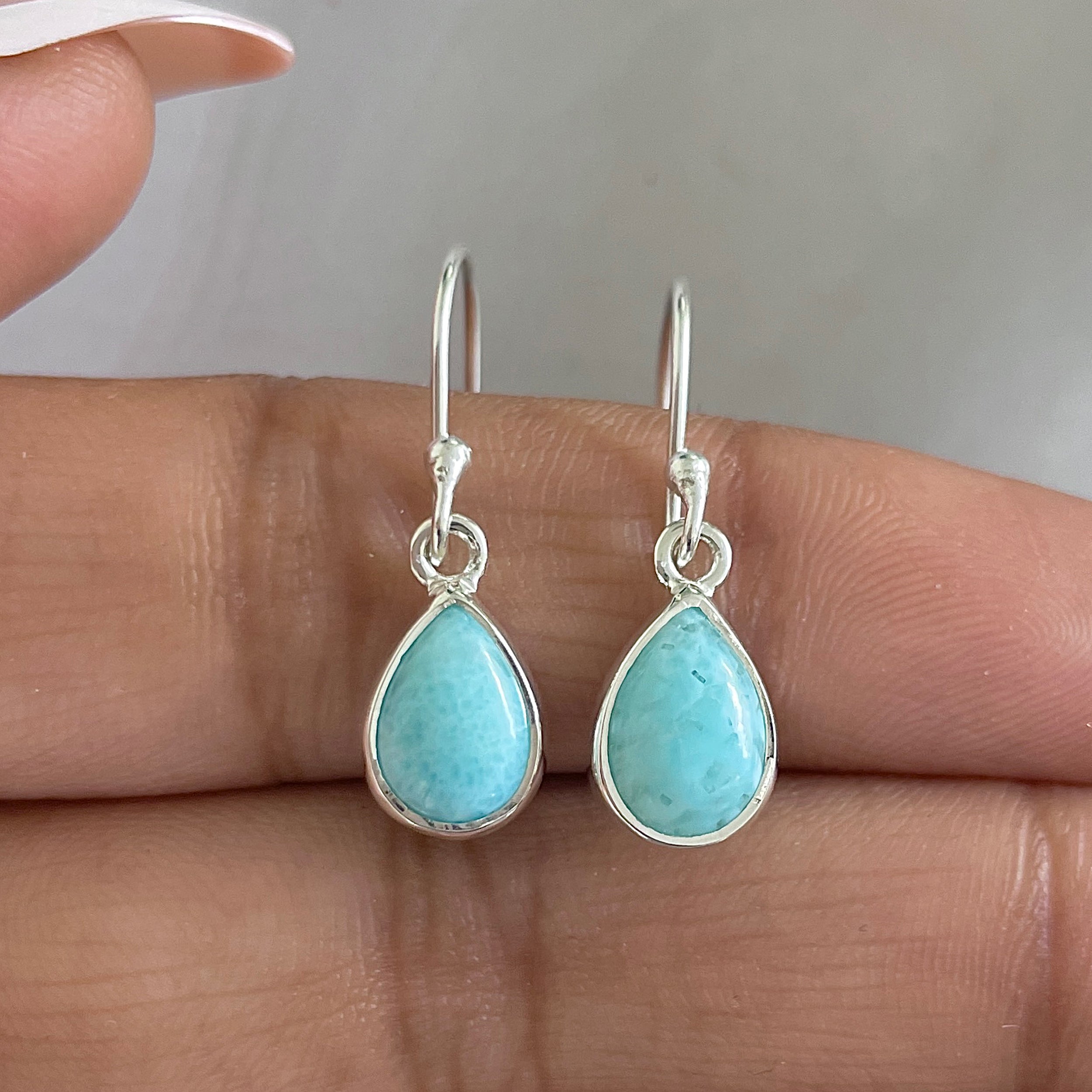 Larimar Earring-(LAR-E-635.)