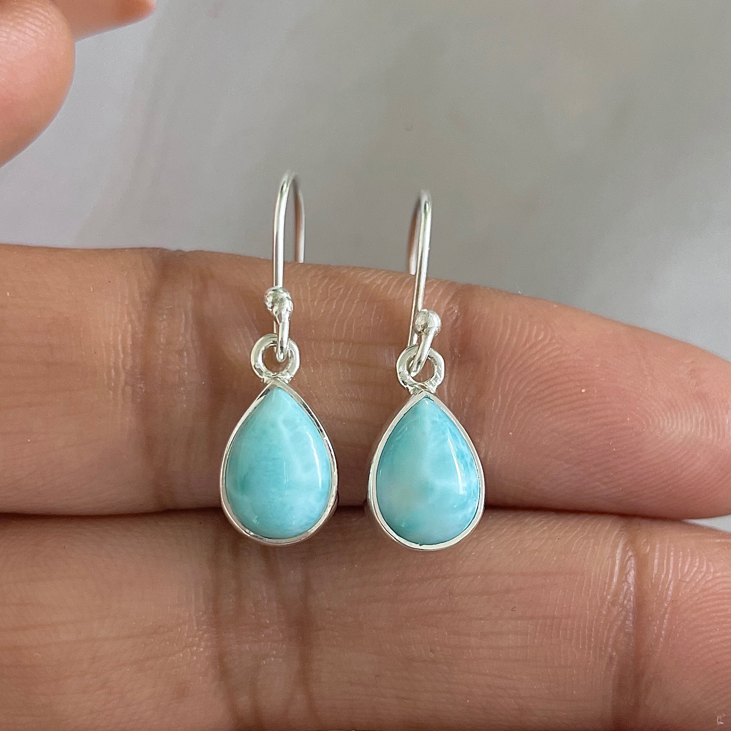 Larimar Earring-(LAR-E-638.)