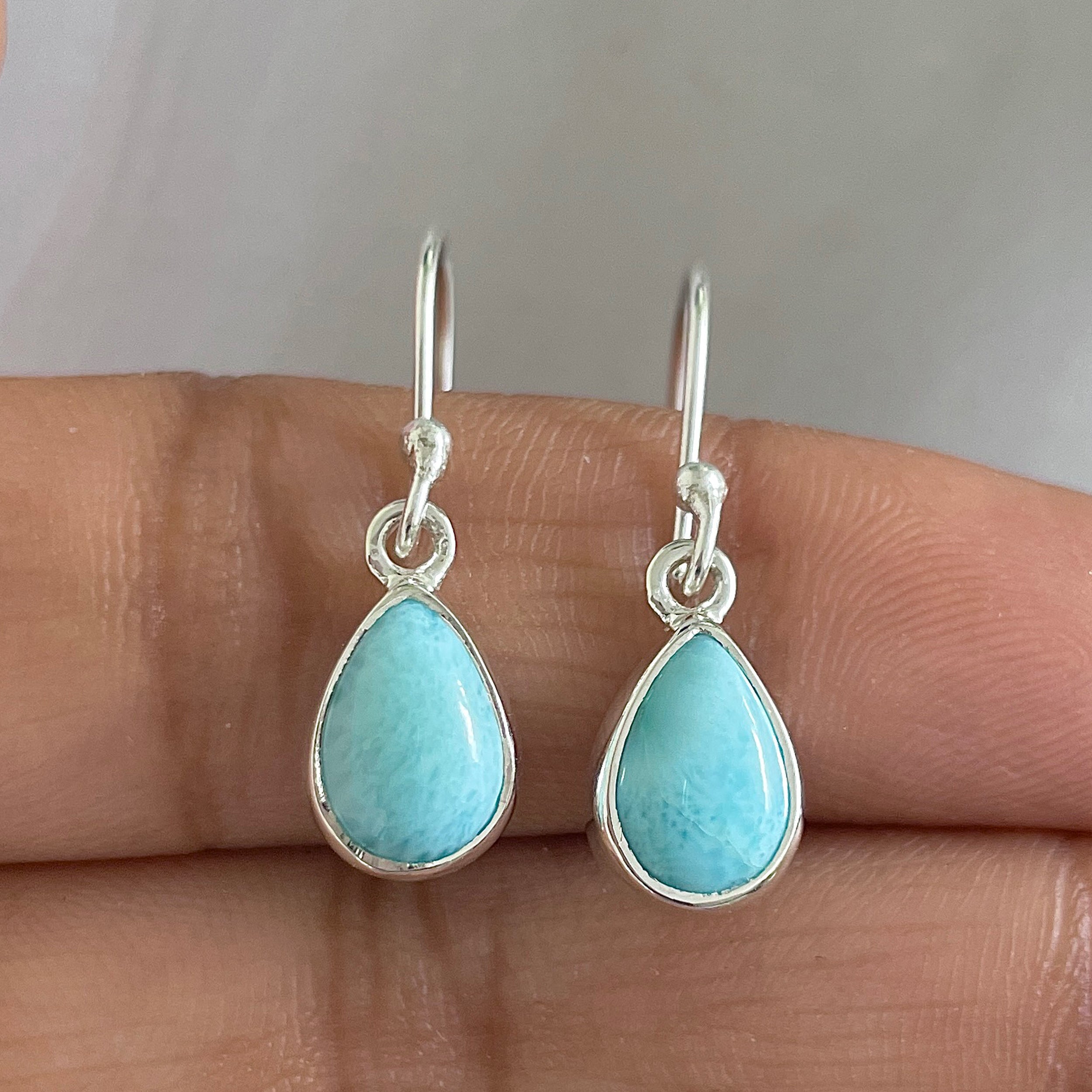 Larimar Earring-(LAR-E-640.)