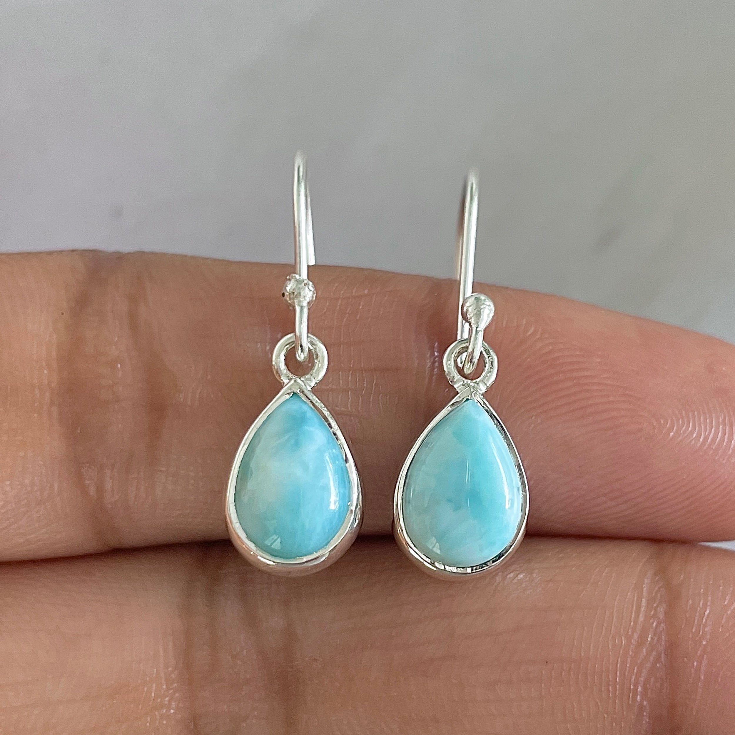 Larimar Earring-(LAR-E-642.)