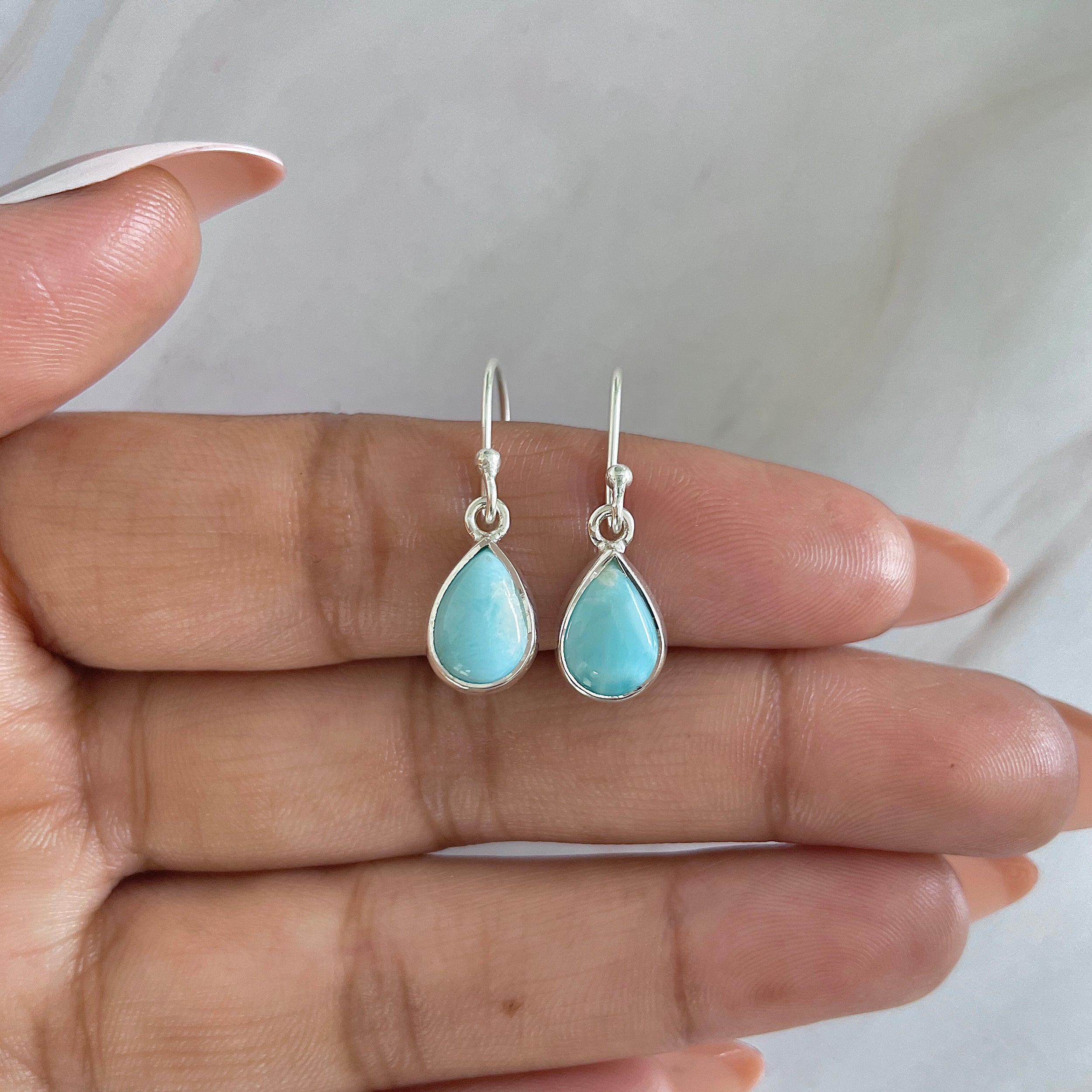 Larimar Earring-(LAR-E-643.)