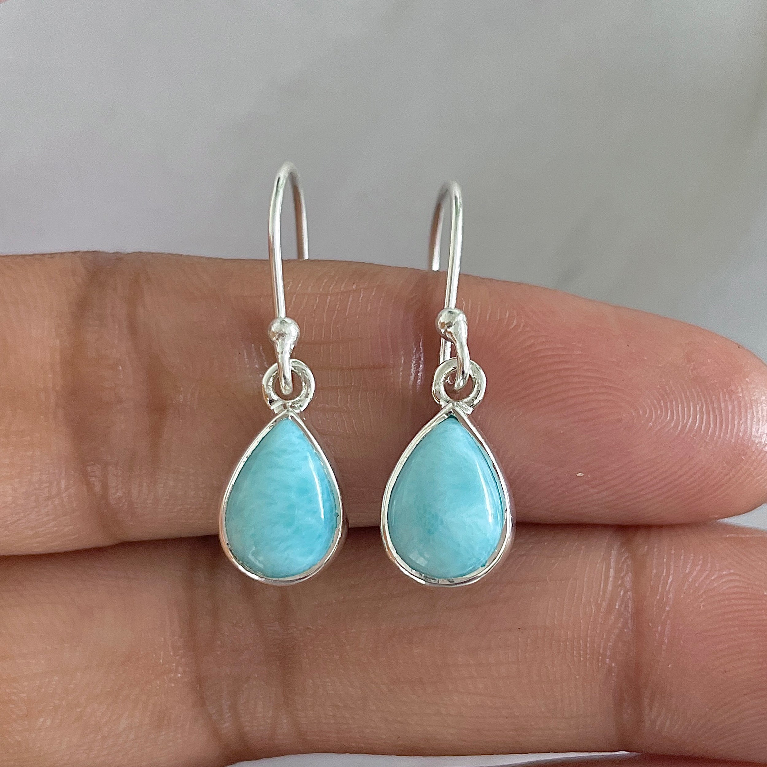 Larimar Earring-(LAR-E-646.)