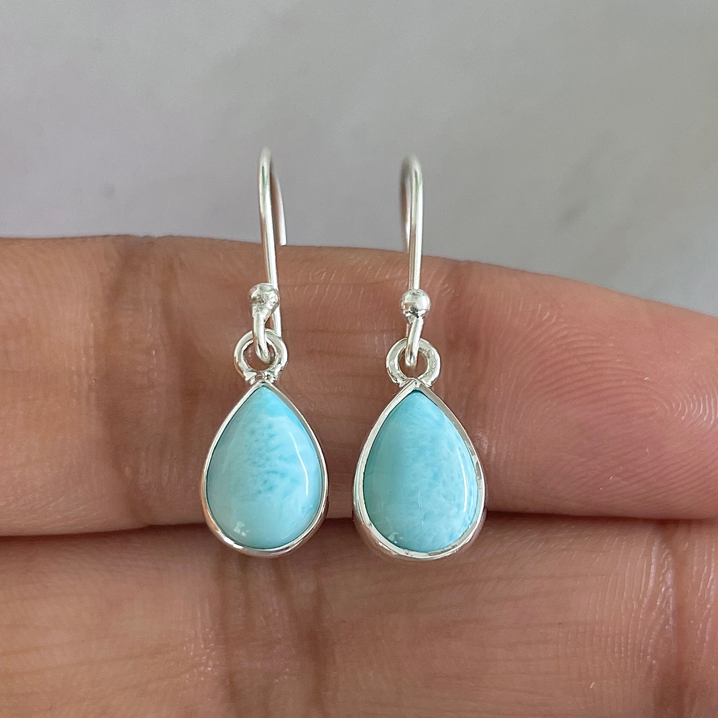 Larimar Earring-(LAR-E-648.)