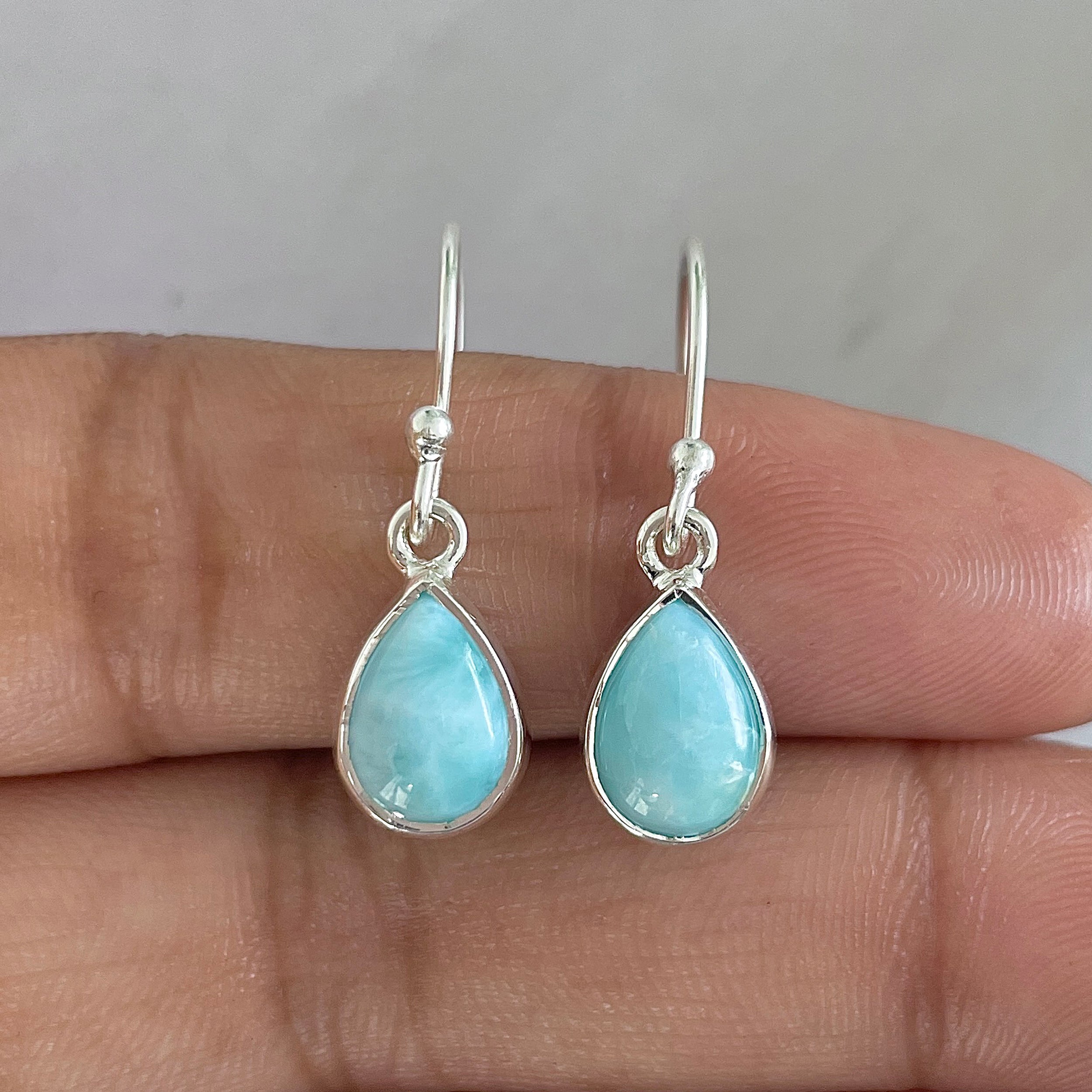Larimar Earring-(LAR-E-649.)