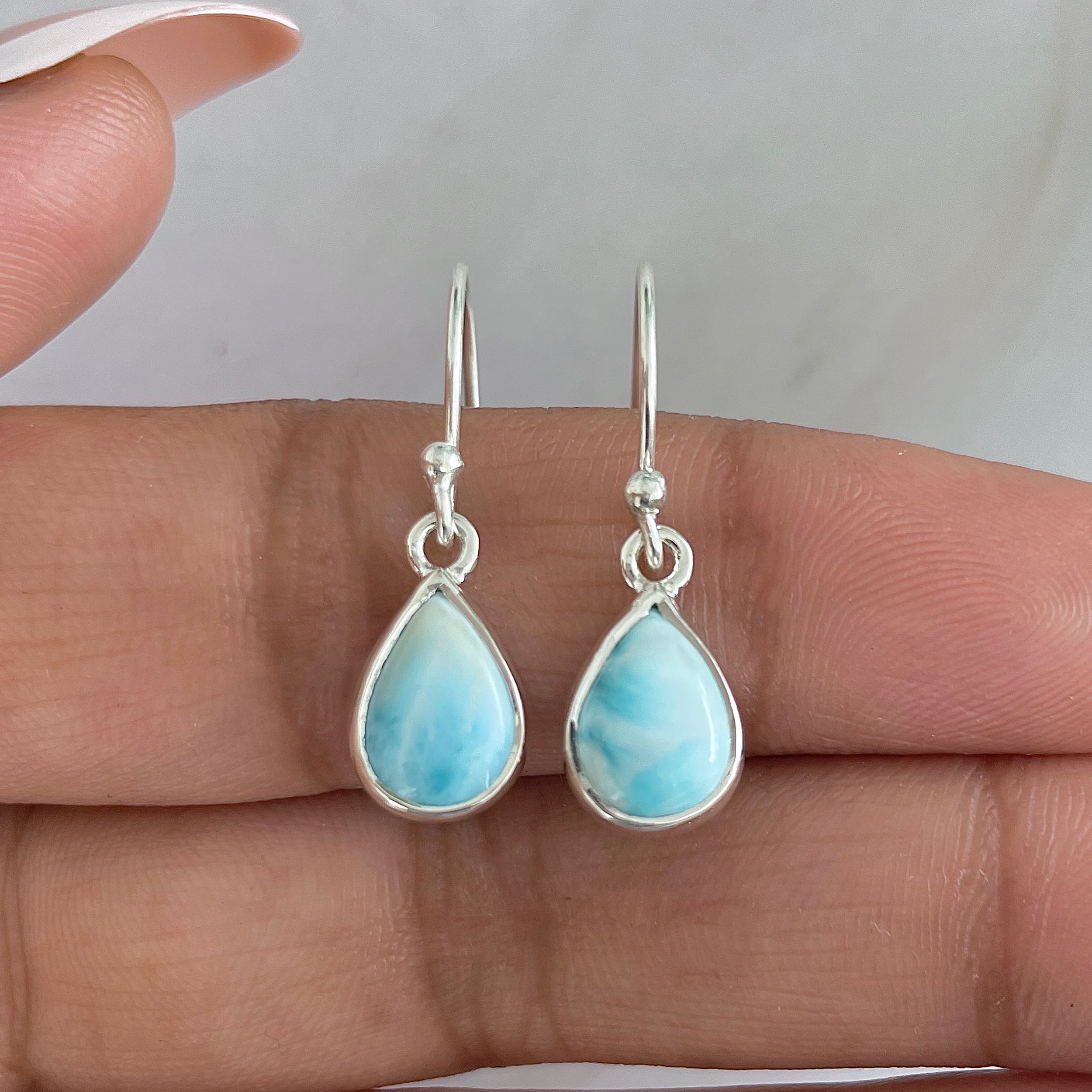 Larimar Earring-(LAR-E-653.)