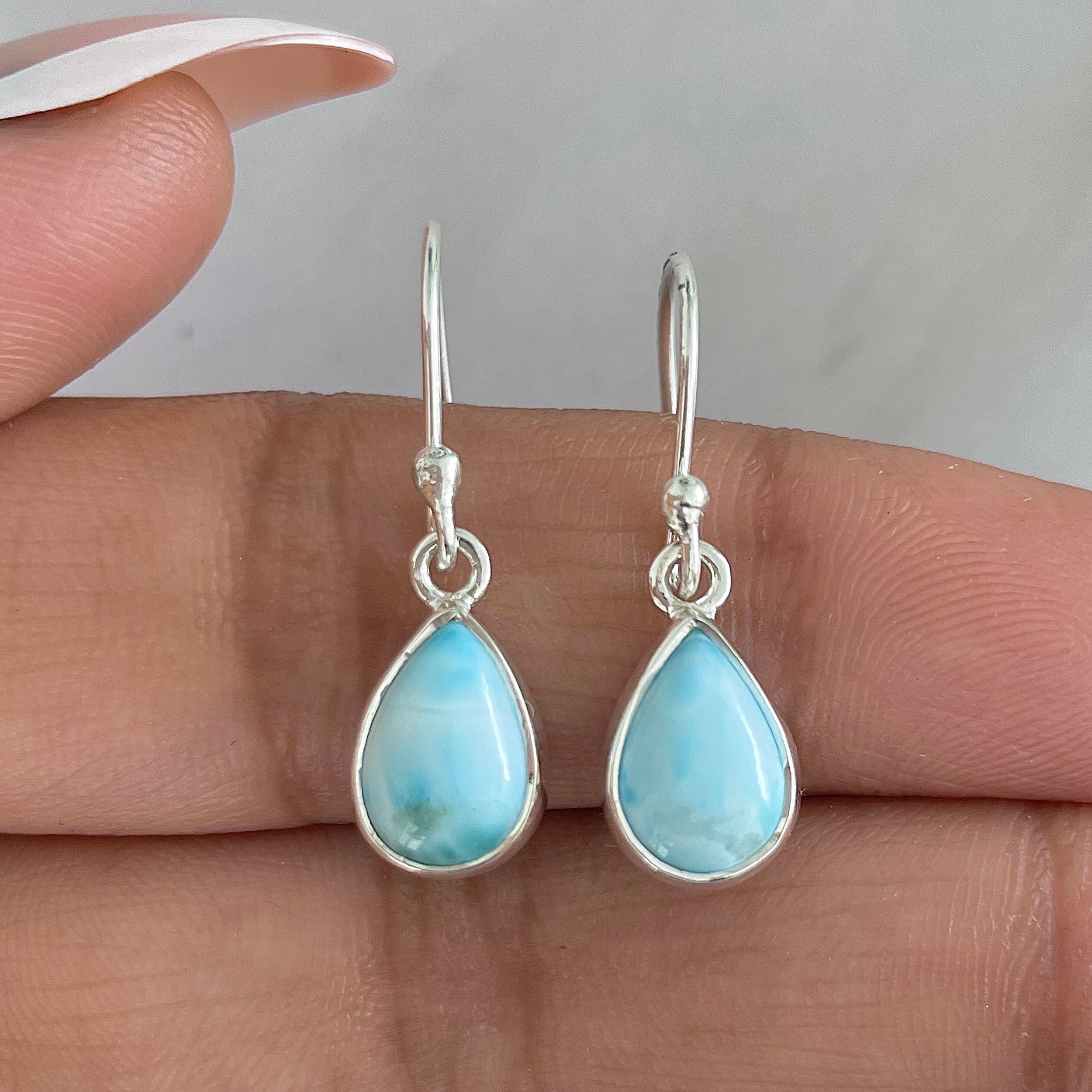 Larimar Earring-(LAR-E-654.)