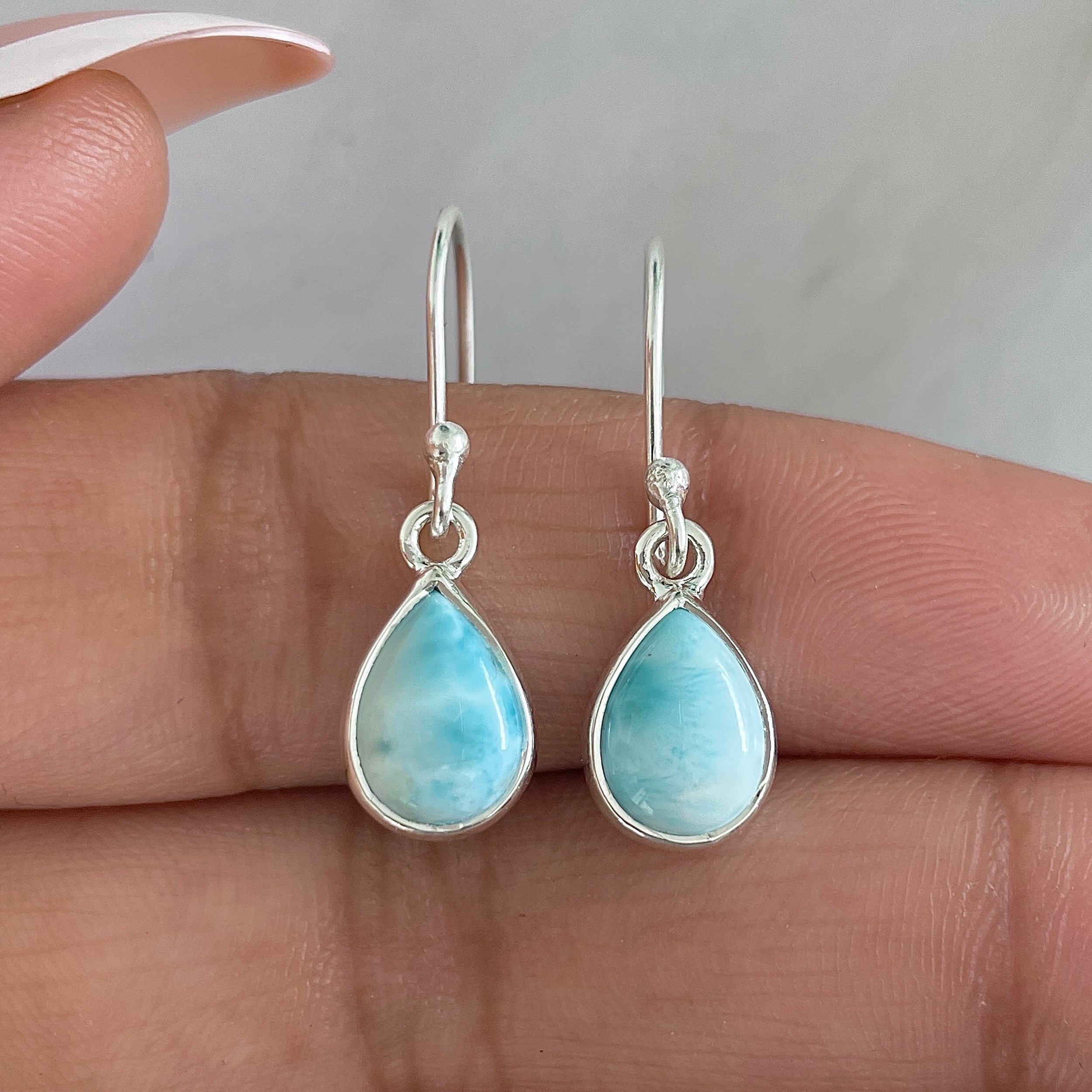 Larimar Earring-(LAR-E-658.)