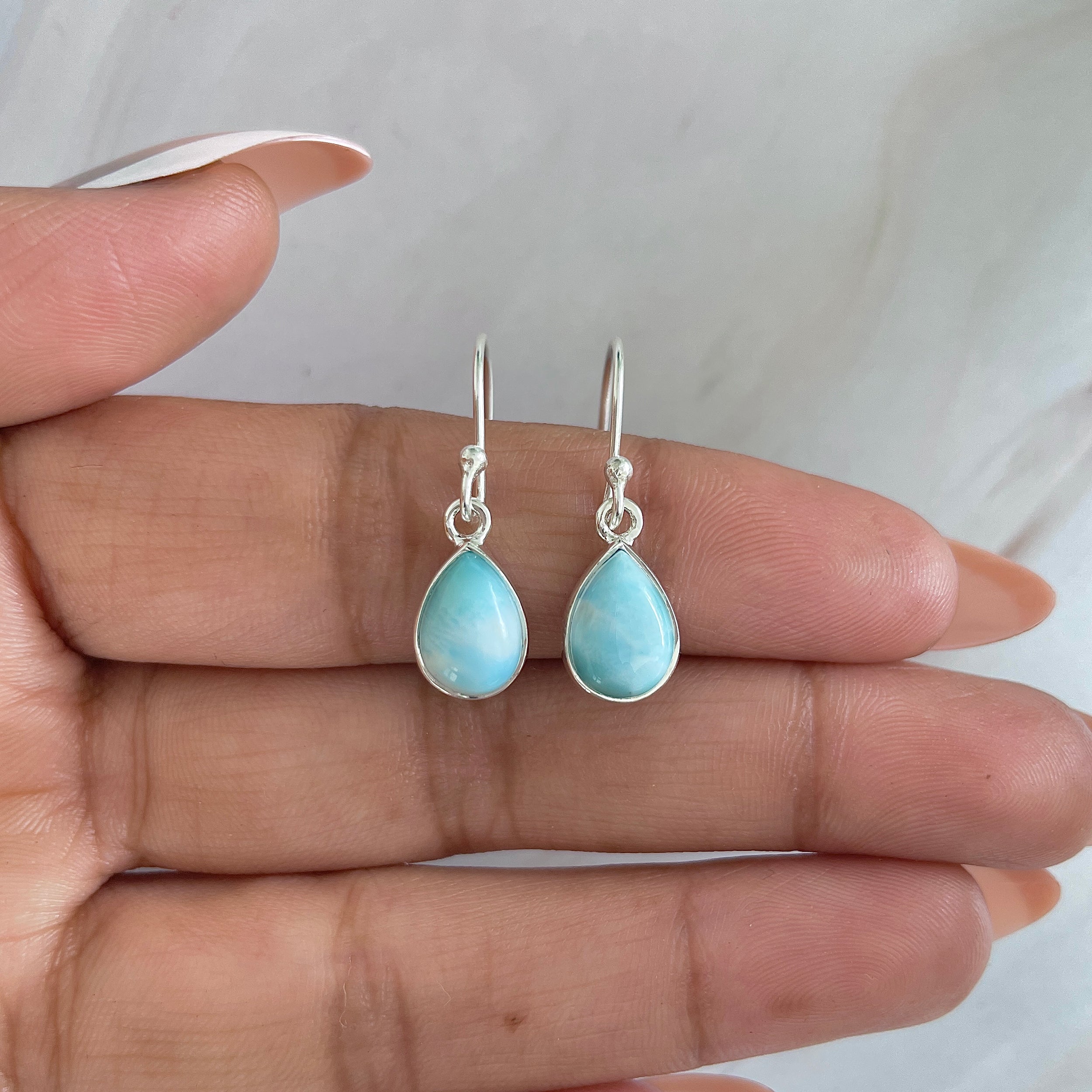 Larimar Earring-(LAR-E-659.)
