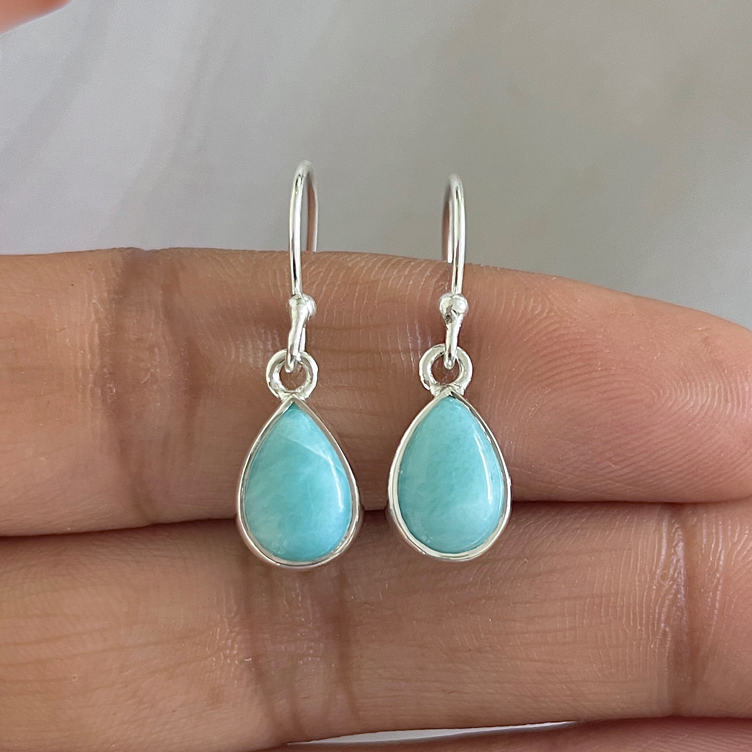 Larimar Earring-(LAR-E-663.)