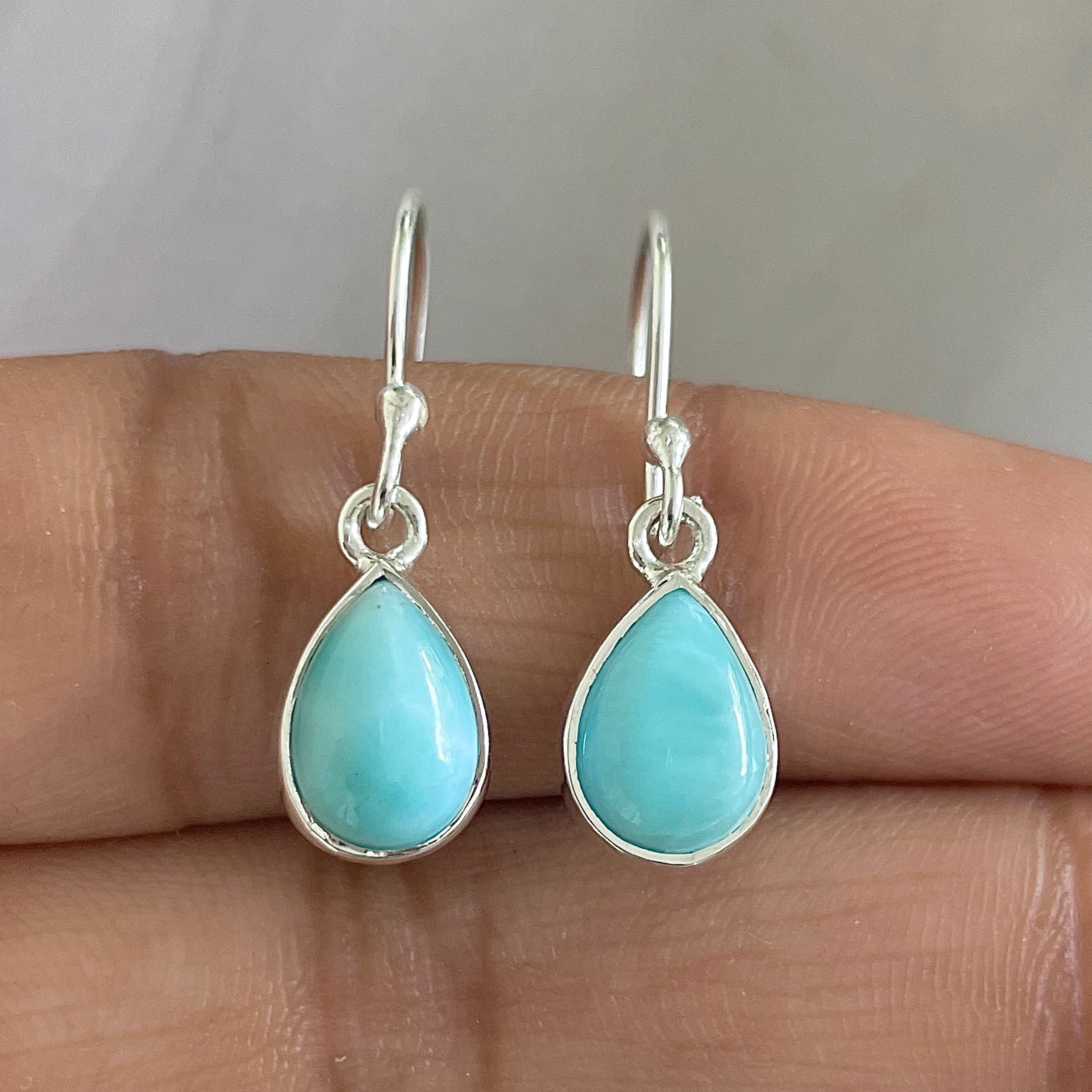 Larimar Earring-(LAR-E-665.)
