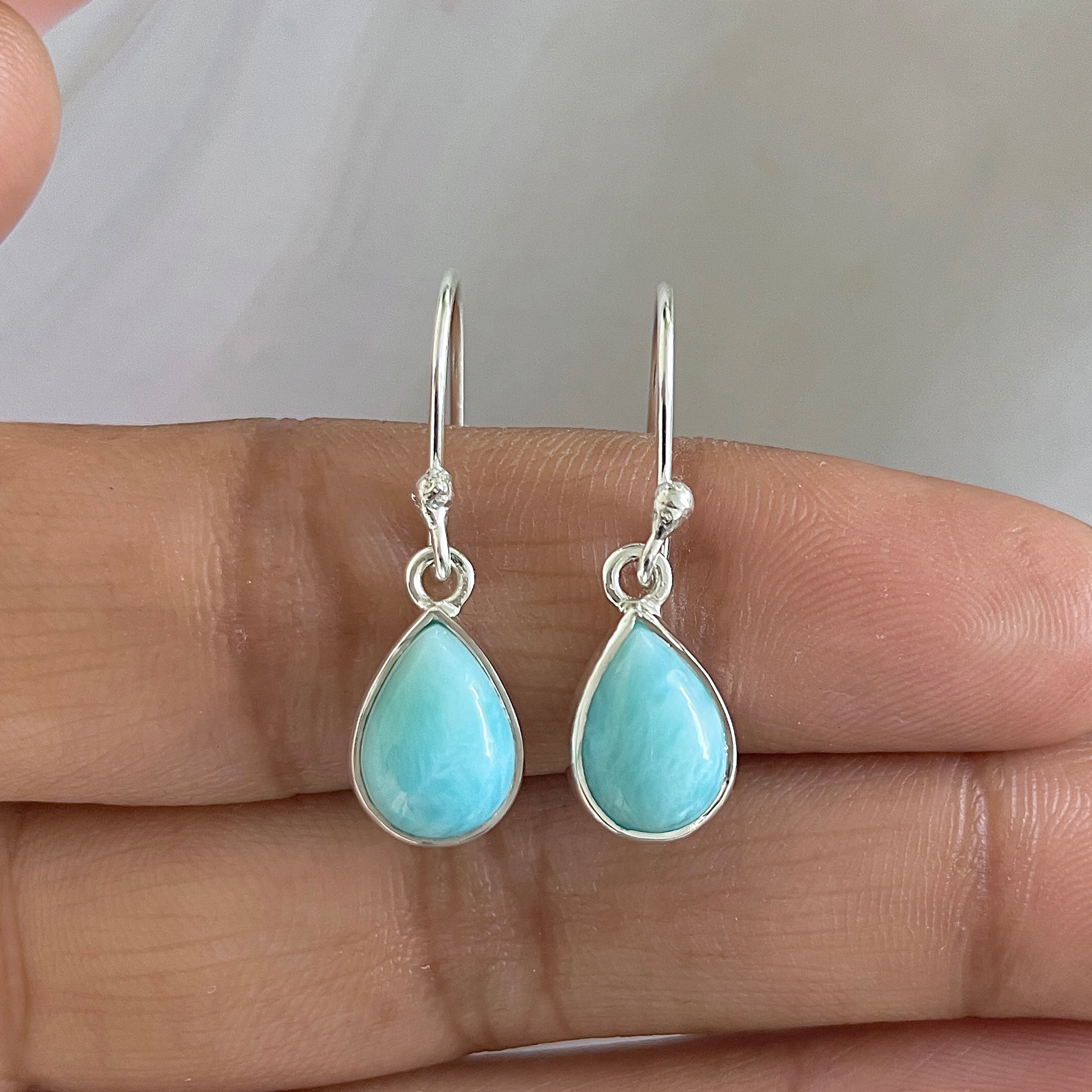 Larimar Earring-(LAR-E-668.)