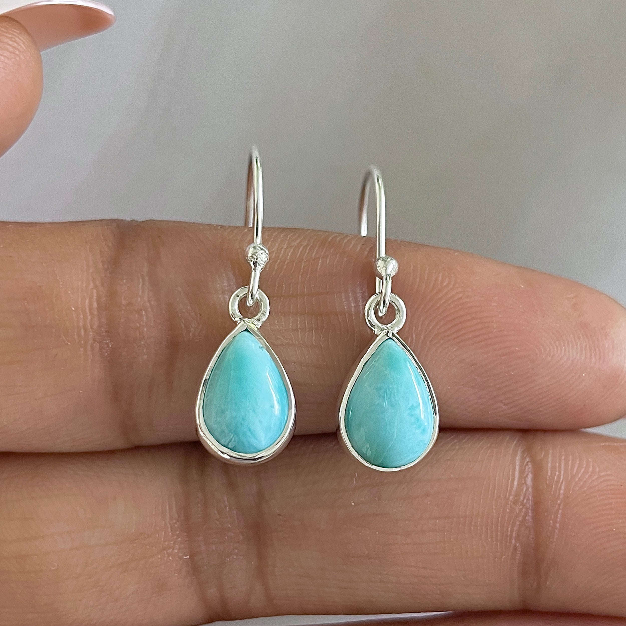 Larimar Earring-(LAR-E-670.)