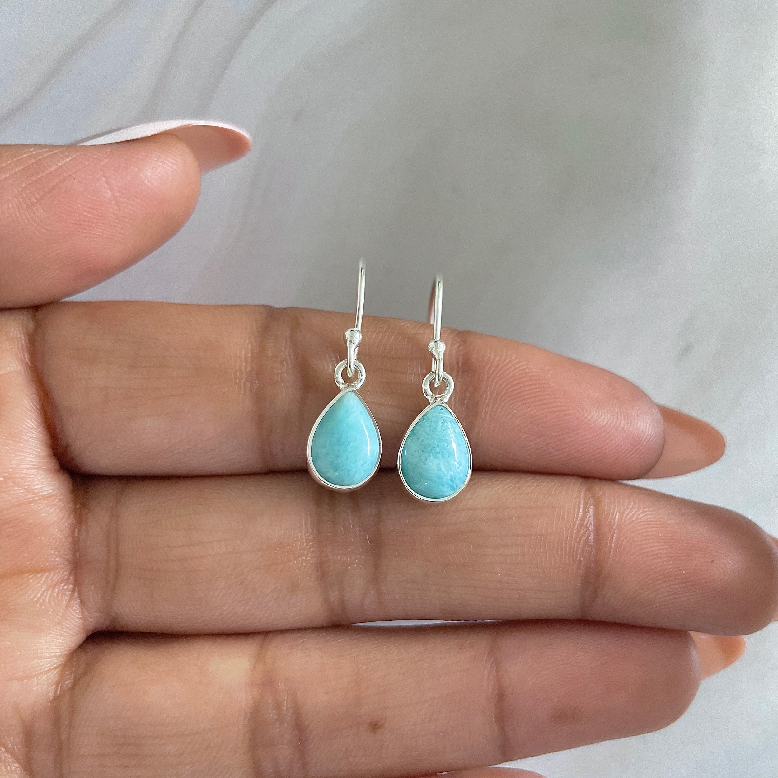Larimar Earring-(LAR-E-672.)