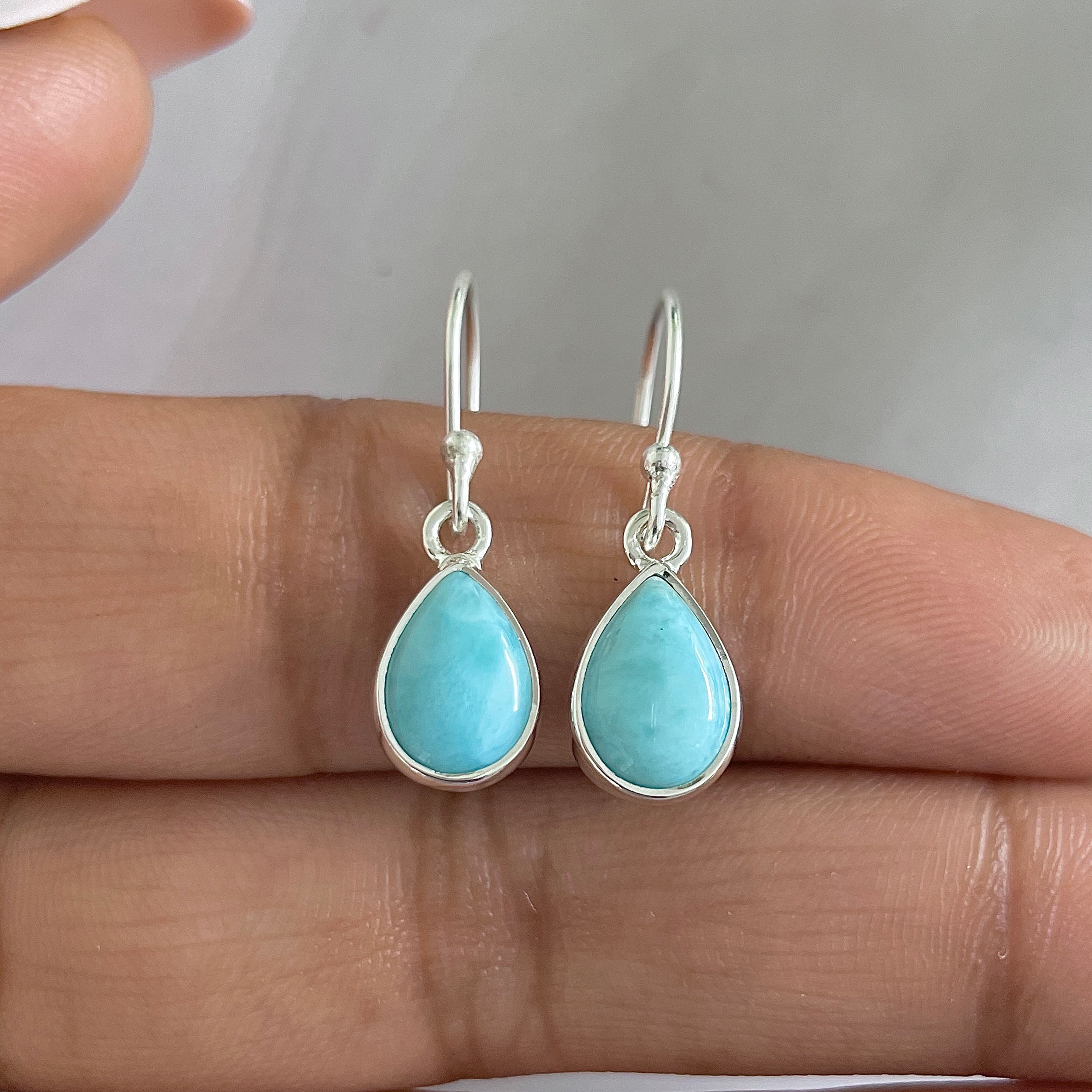 Larimar Earring-(LAR-E-673.)