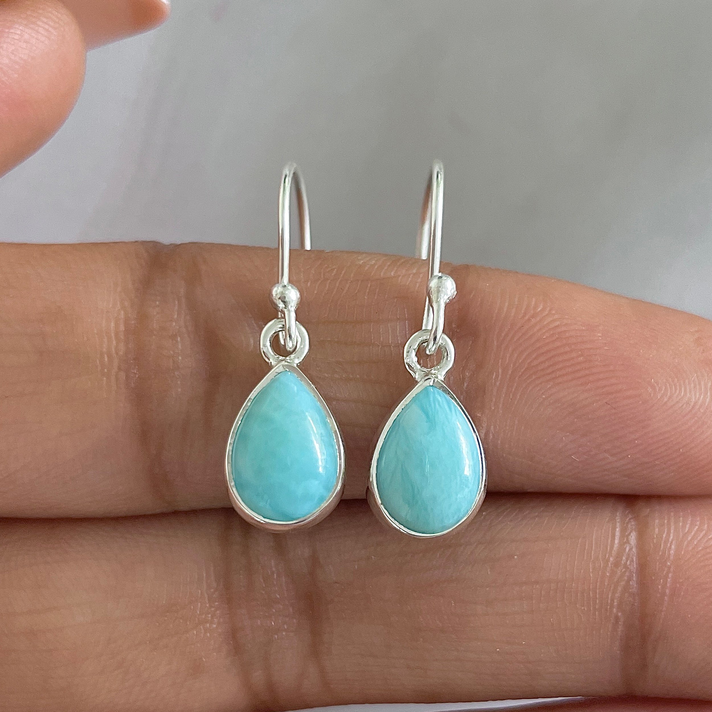 Larimar Earring-(LAR-E-681.)