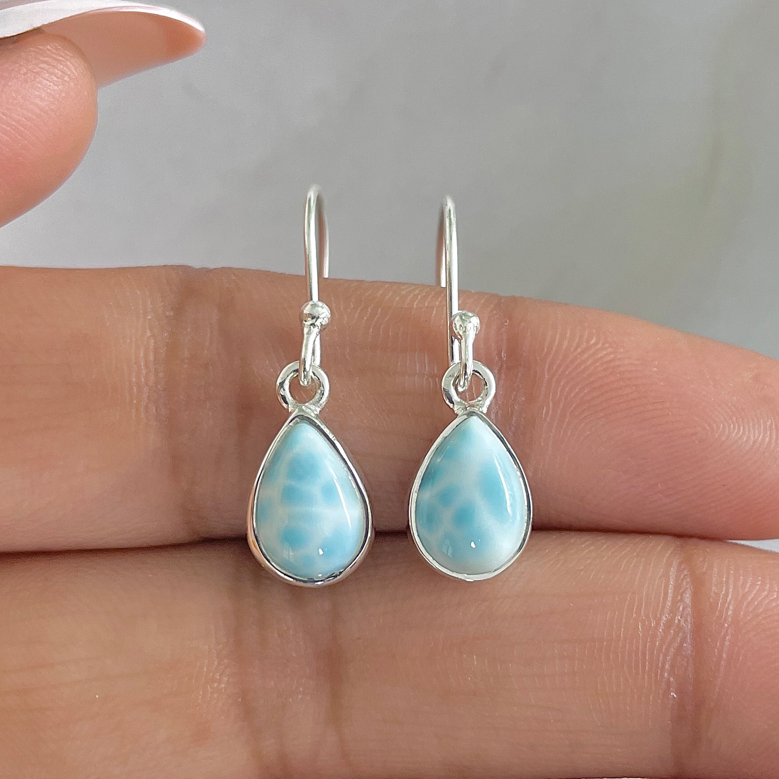 Larimar Earring-(LAR-E-682.)