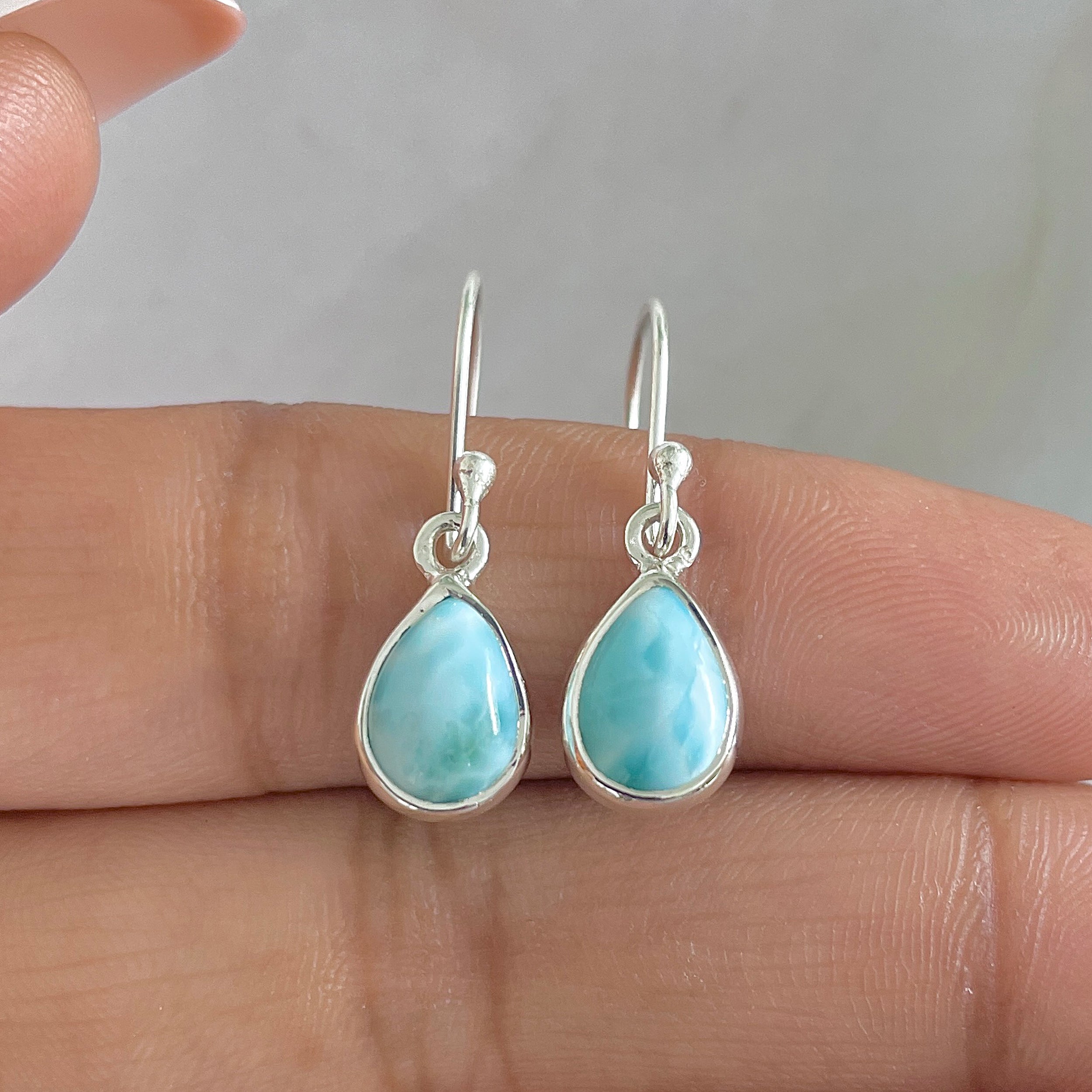 Larimar Earring-(LAR-E-683.)